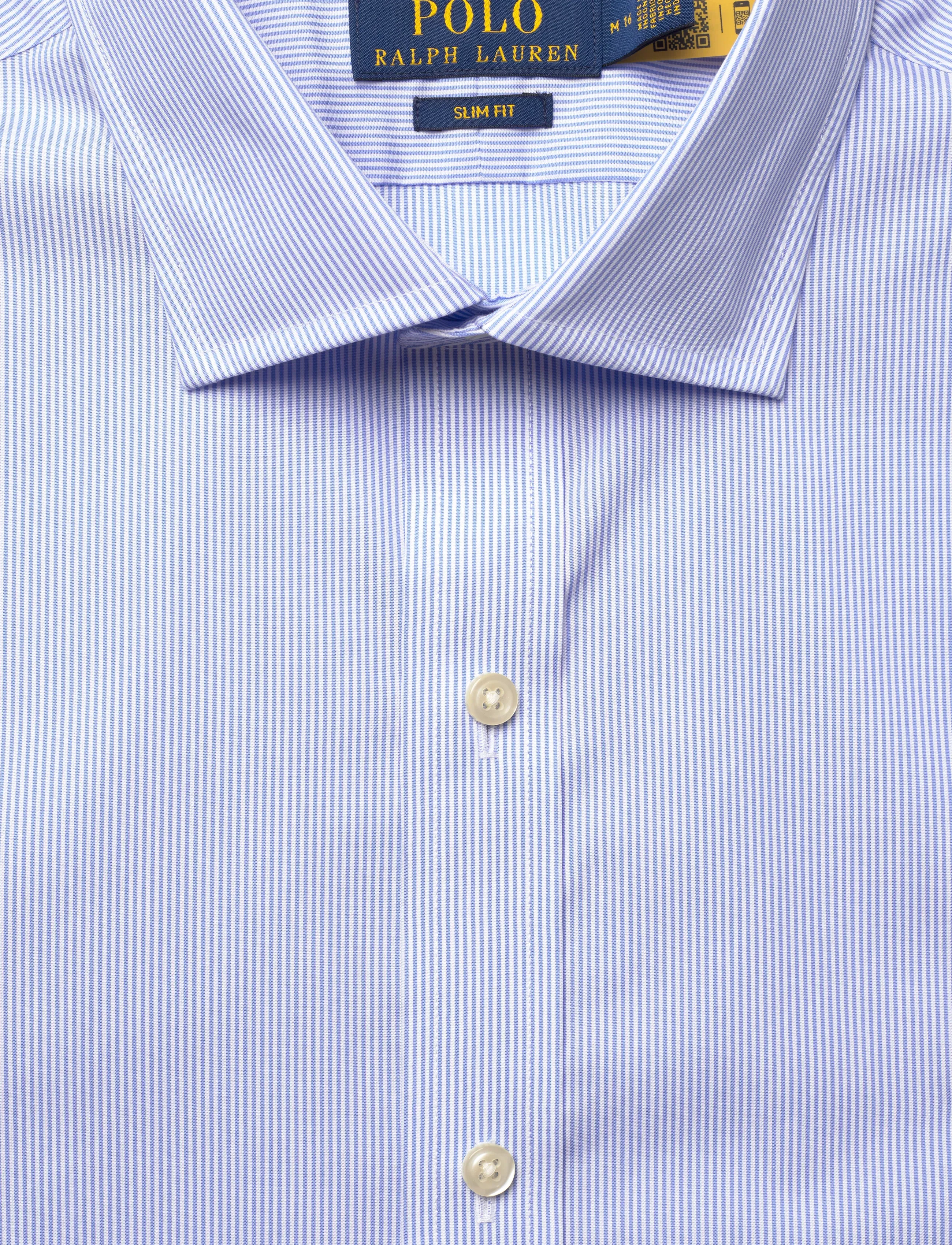 Polo Ralph Lauren - PUREPRESS POPLIN-SLESTPPCN - stribede skjorter - 3179b canvas blue - 2