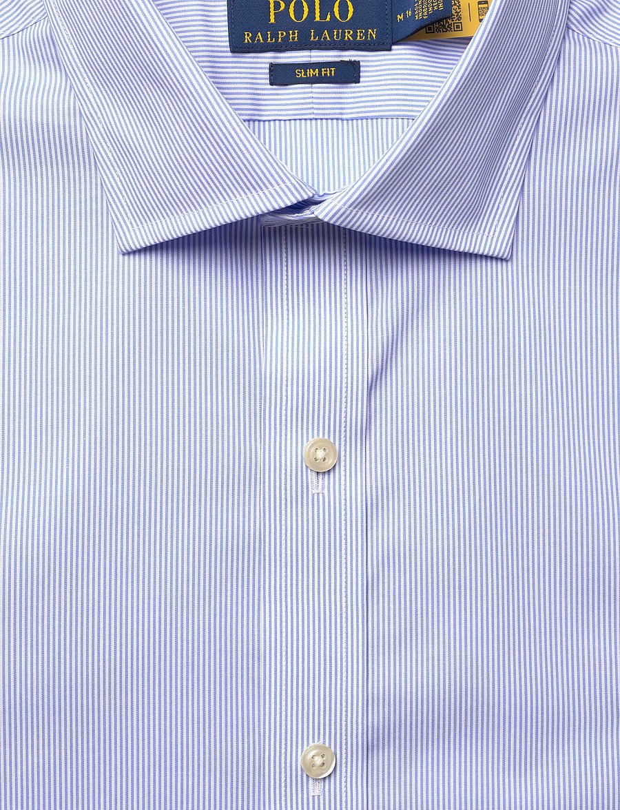 Polo Ralph Lauren - PUREPRESS POPLIN-SLESTPPCN - stribede skjorter - 3179b canvas blue - 2