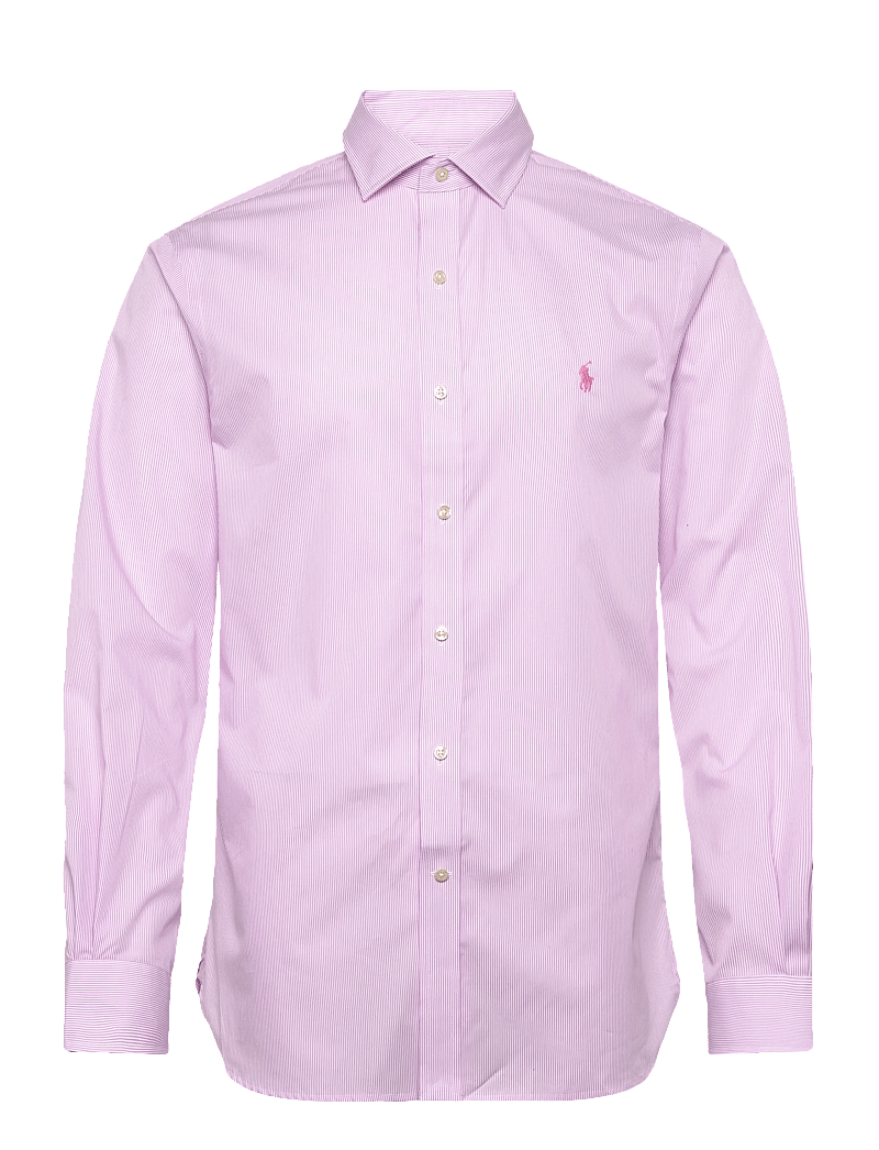 Polo Ralph Lauren - Slim Fit Striped Poplin Shirt - stribede skjorter - 3179 rose/white - 0