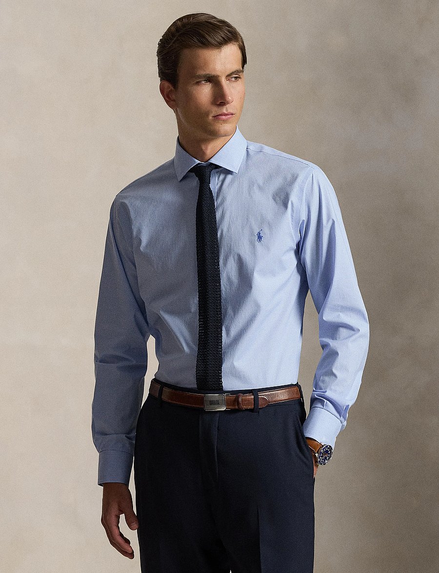 Polo Ralph Lauren - Custom Fit Tattersall Poplin Shirt - casual shirts - 7175a blue white - 0