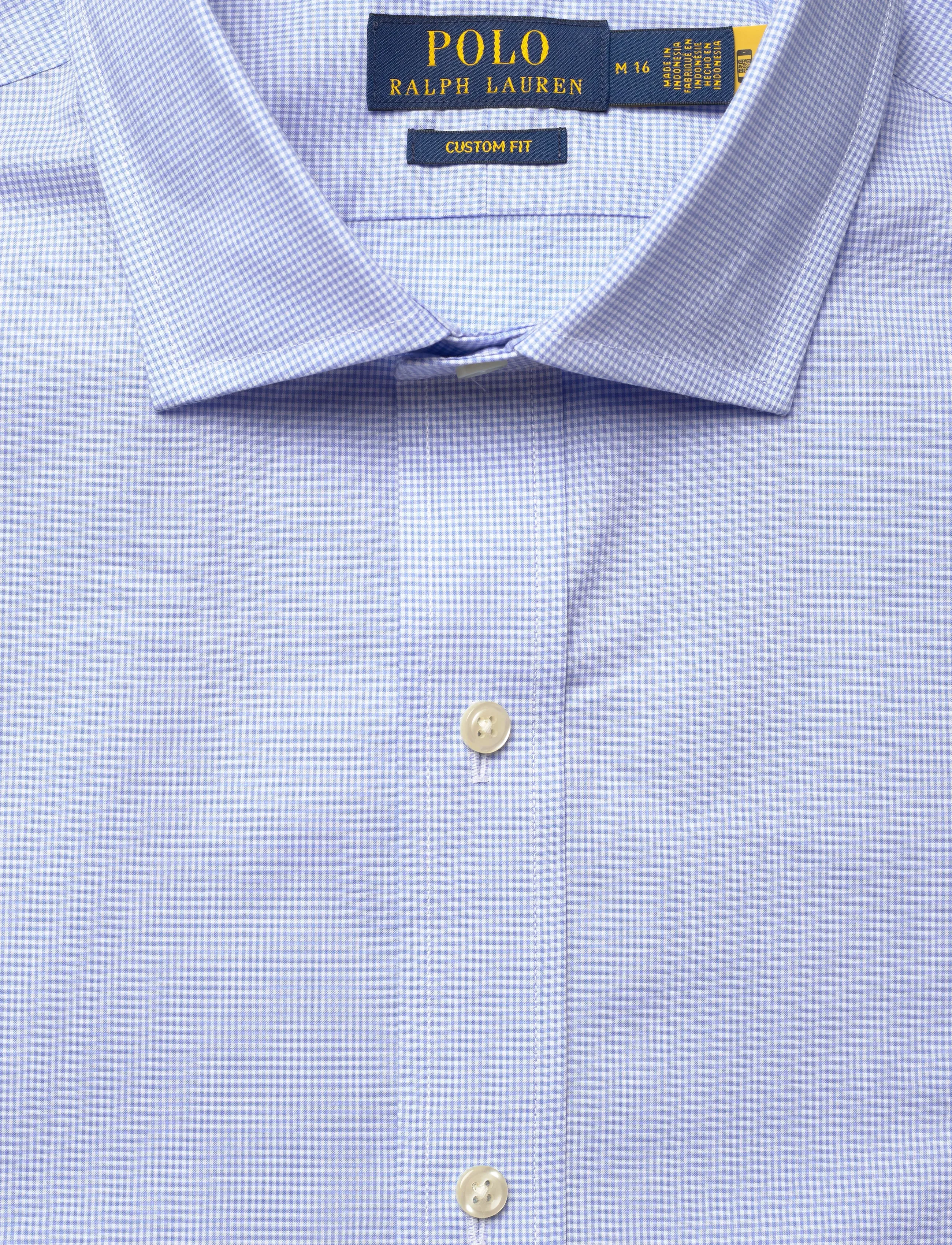 Polo Ralph Lauren - Custom Fit Tattersall Poplin Shirt - vabaajasärgid - 7175a blue white - 2