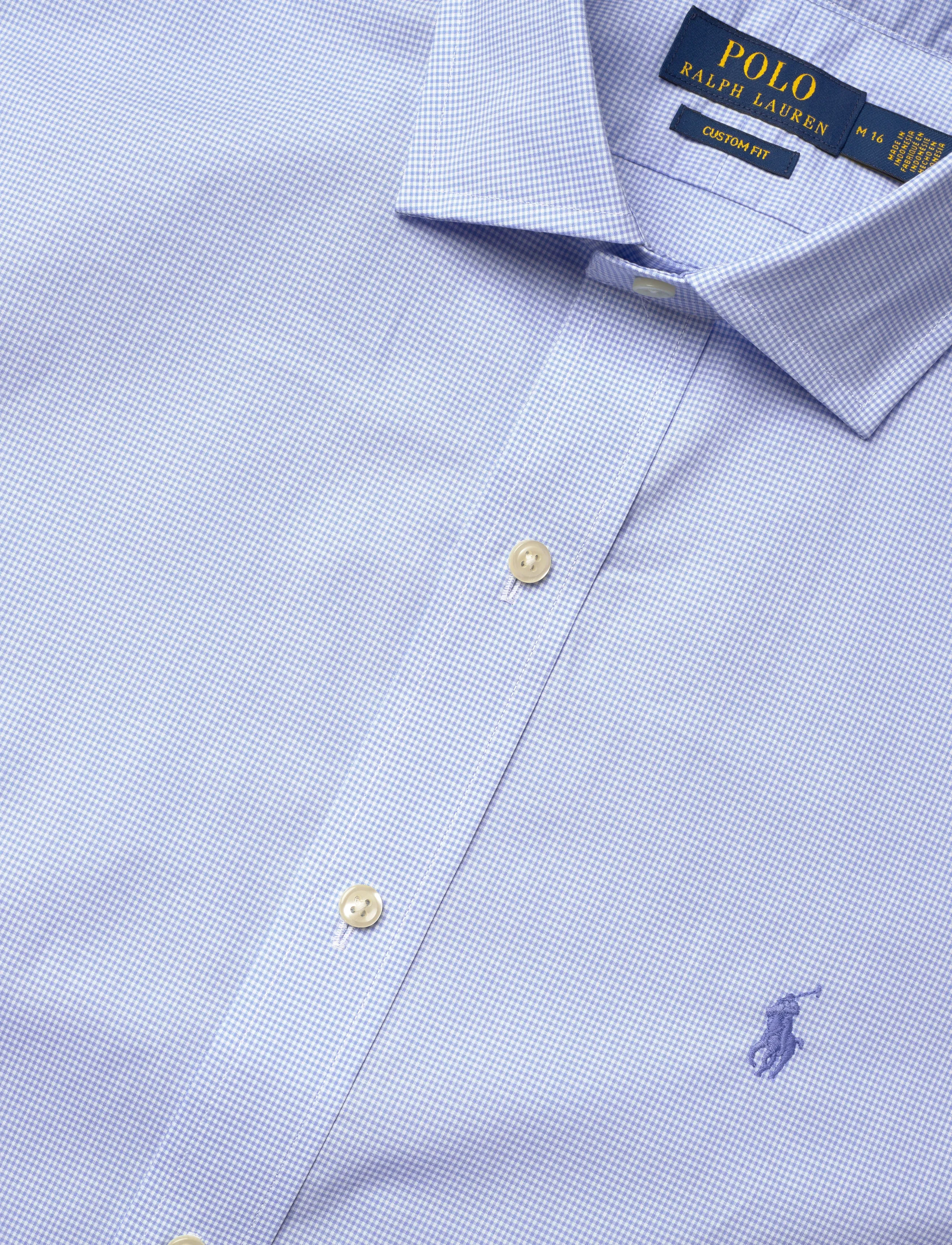 Polo Ralph Lauren - Custom Fit Tattersall Poplin Shirt - vabaajasärgid - 7175a blue white - 3