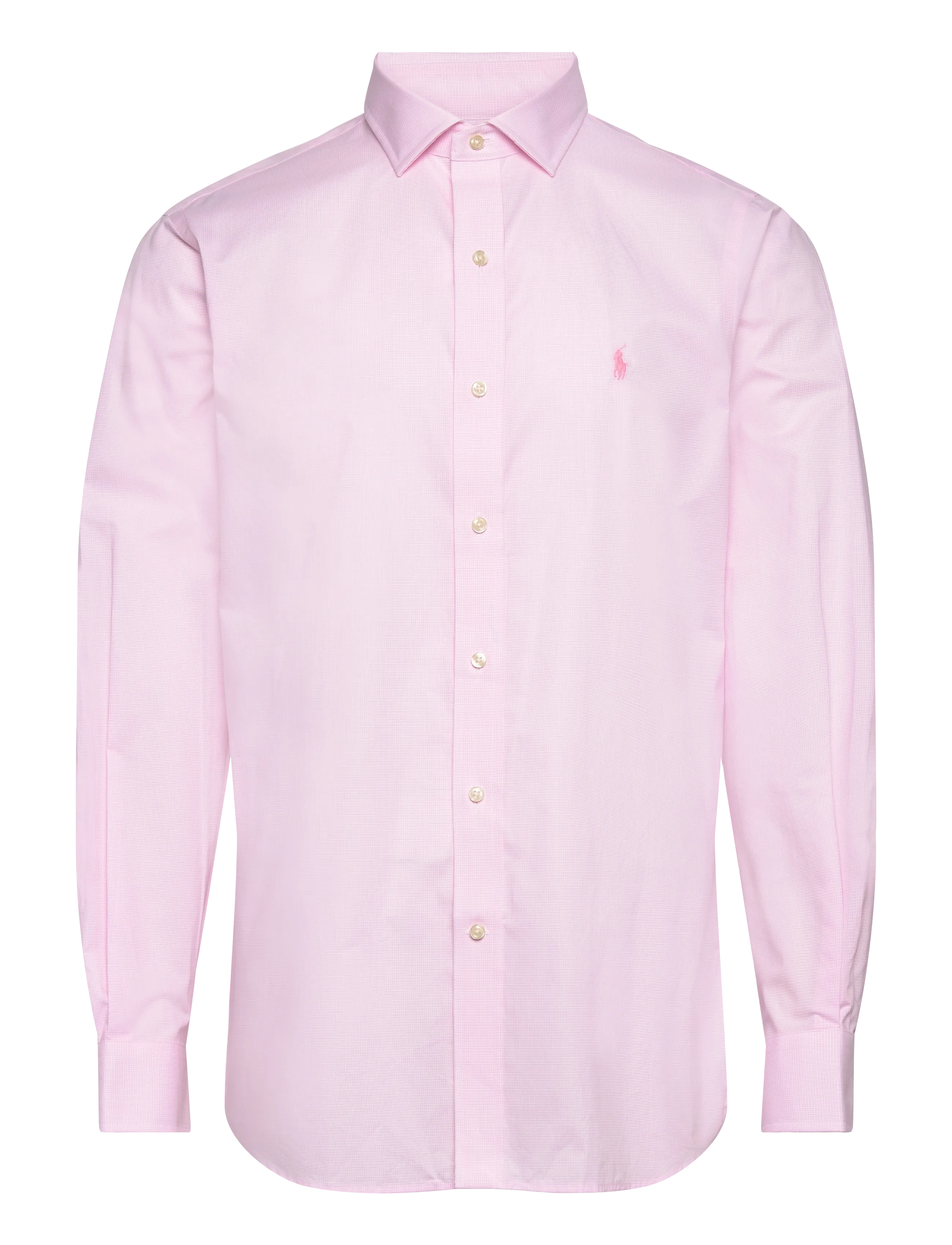 Polo Ralph Lauren Custom Fit Tattersall Poplin Shirt - Tøj - 7175C CARMEL PINK / pink/rose
