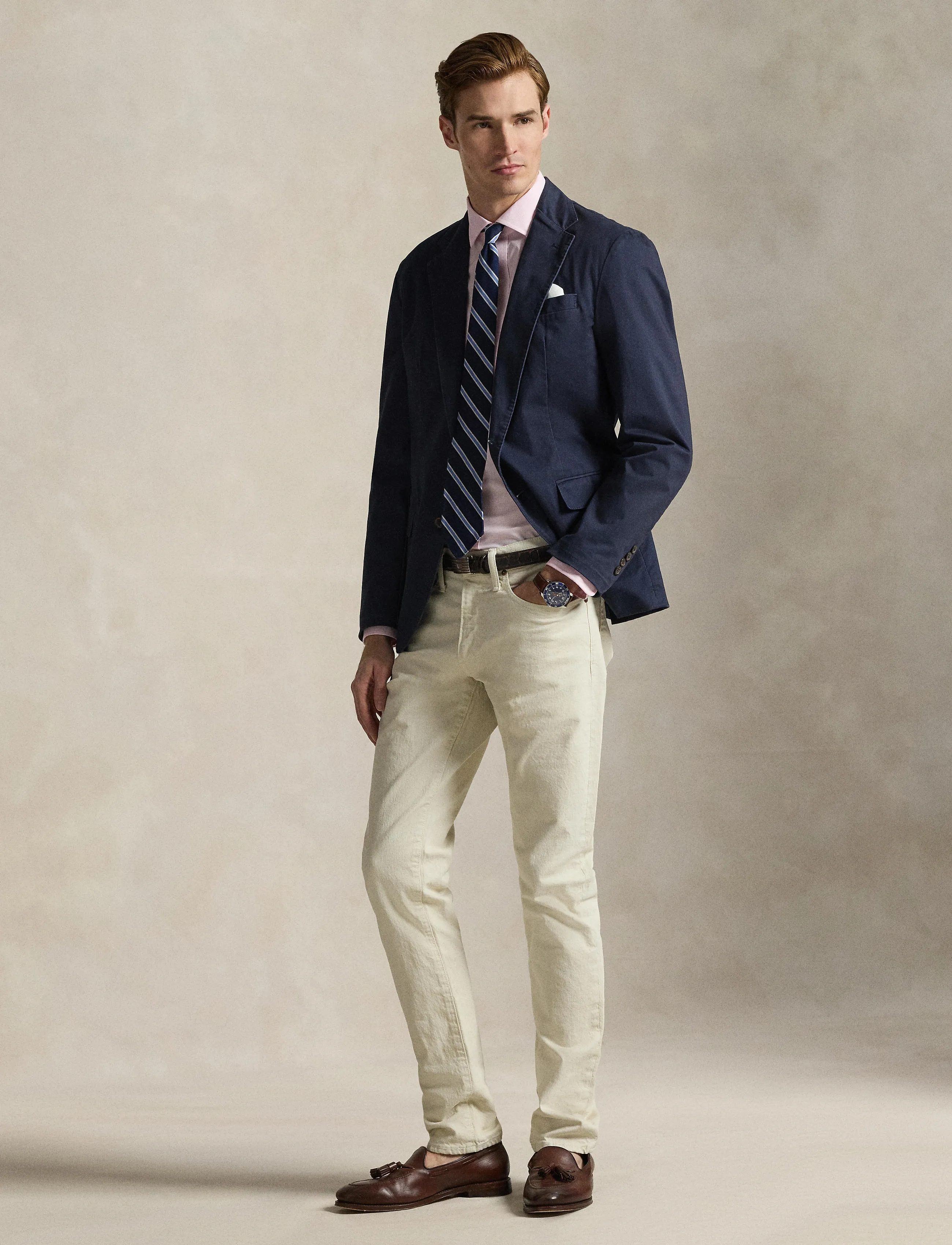 Polo Ralph Lauren Custom Fit Tattersall Poplin Shirt, 40.5, Pink, Skjorter > Afslappet Shirts, Herre