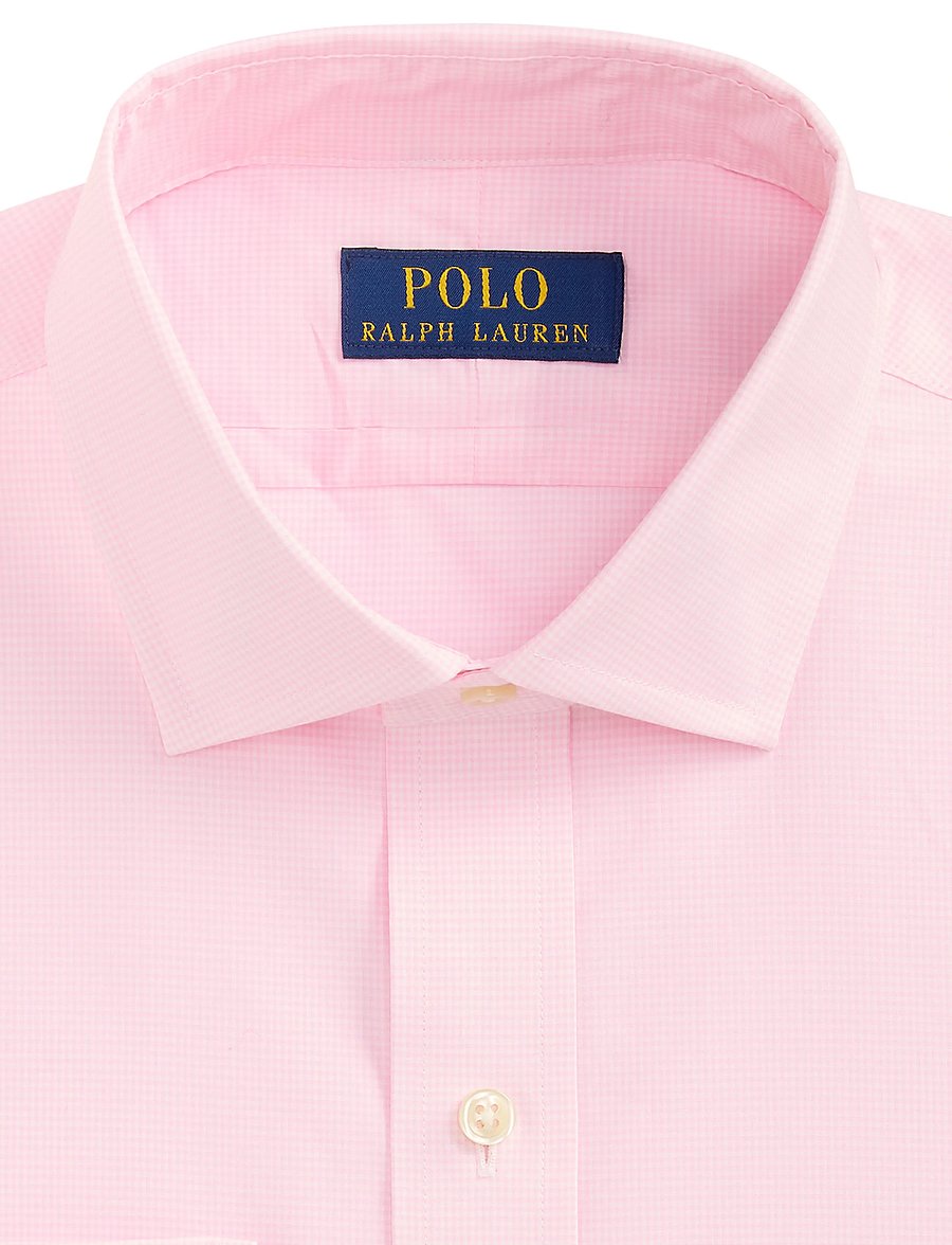 Polo Ralph Lauren - Custom Fit Tattersall Poplin Shirt - casual shirts - 7175c carmel pink - 5