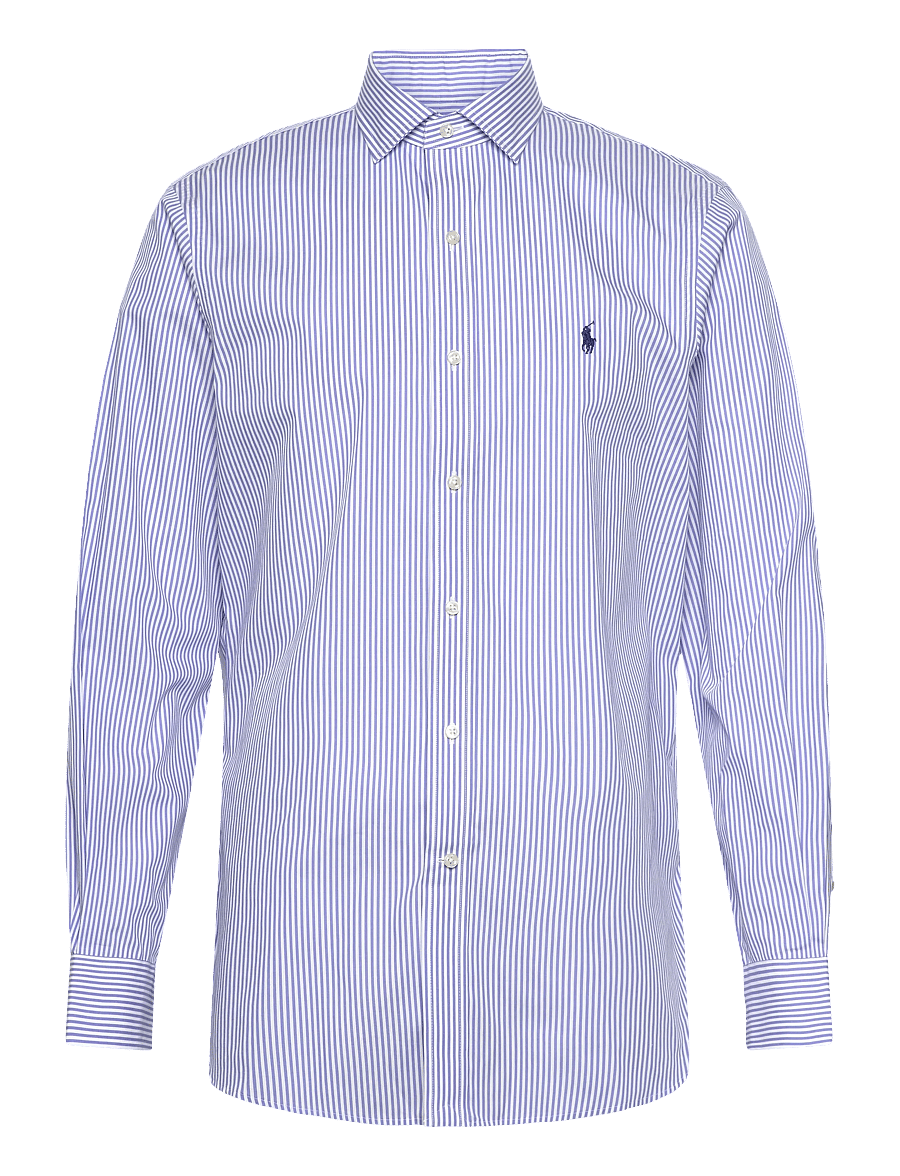 Polo Ralph Lauren - Custom Fit Striped Poplin Shirt - koszule w paski i prążki - 3213b light blue - 0