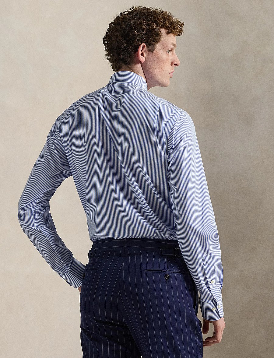 Polo Ralph Lauren - Custom Fit Striped Poplin Shirt - gestreifte hemden - 3213b light blue - 4