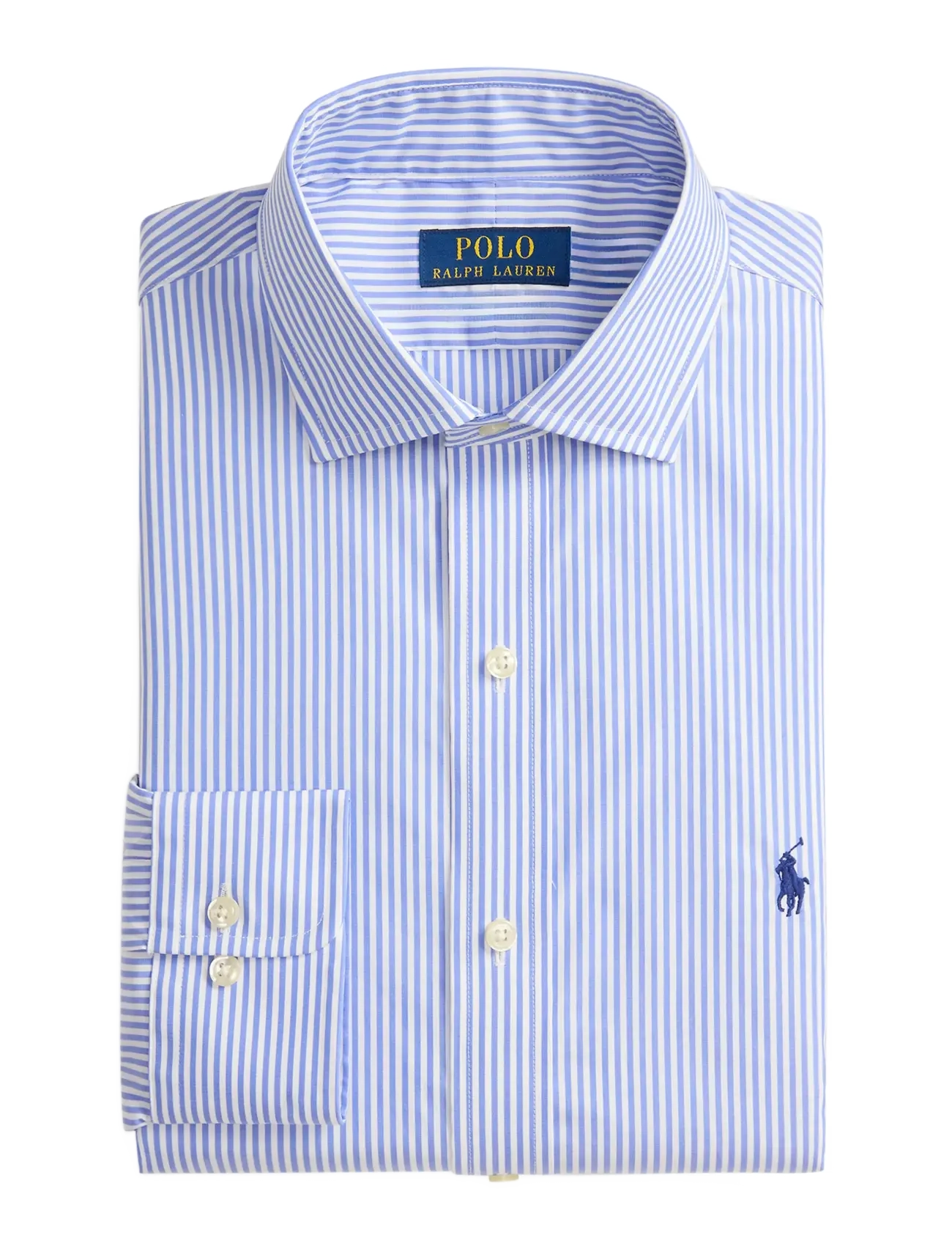Polo Ralph Lauren - Custom Fit Striped Poplin Shirt - triibulised särgid - 3213b light blue - 3