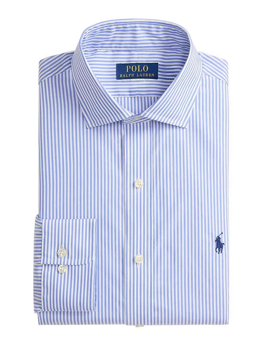 Polo Ralph Lauren - Custom Fit Striped Poplin Shirt - gestreifte hemden - 3213b light blue - 3