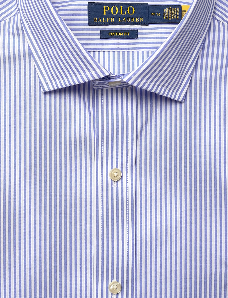 Polo Ralph Lauren - Custom Fit Striped Poplin Shirt - stribede skjorter - 3213b light blue - 2