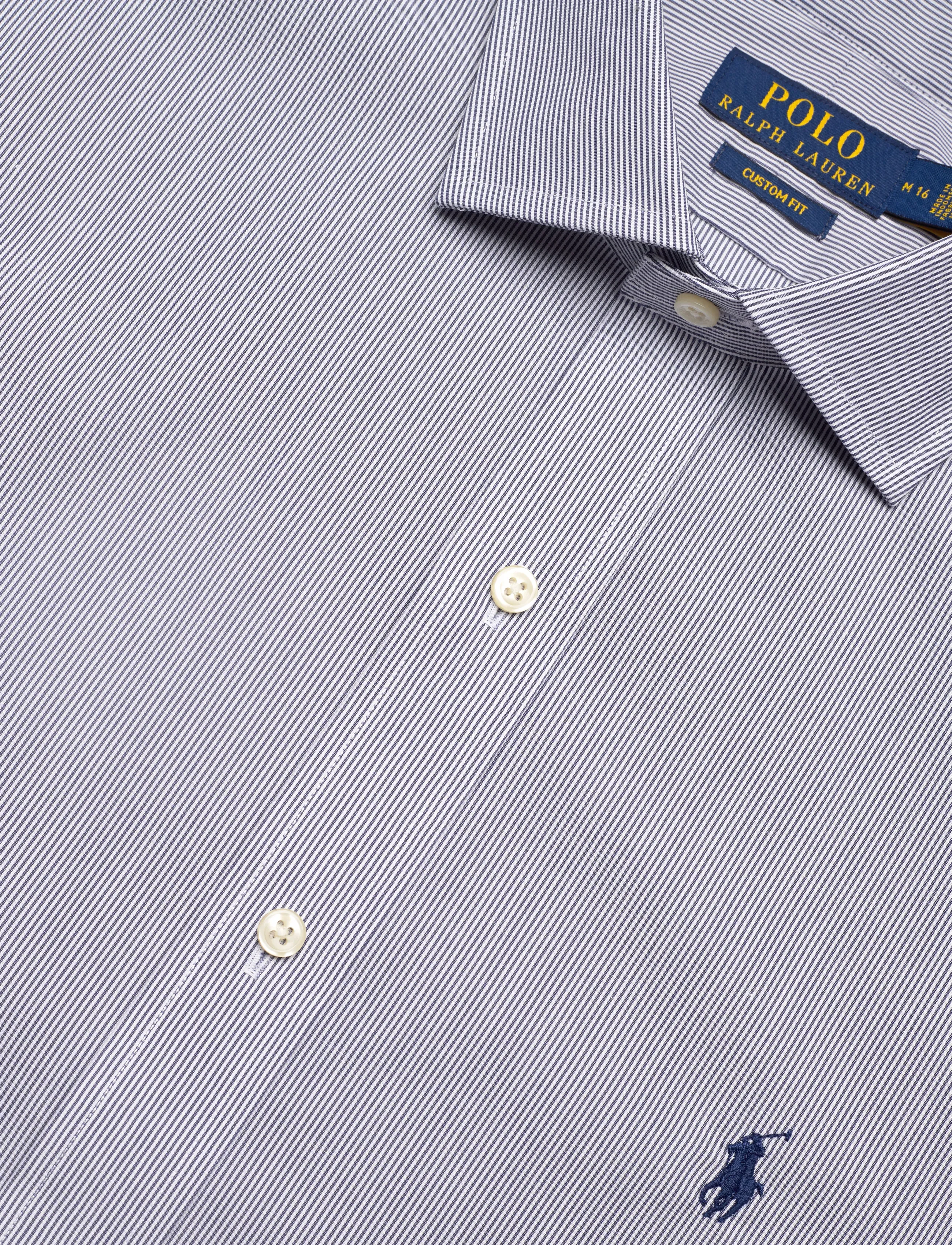 Polo Ralph Lauren - Custom Fit Striped Poplin Shirt - koszule w paski i prążki - 7174e new classic - 3
