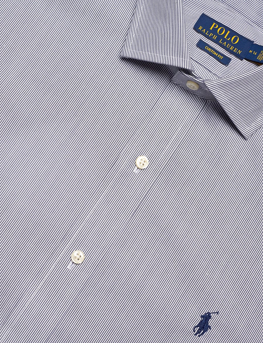 Polo Ralph Lauren - Custom Fit Striped Poplin Shirt - koszule w paski i prążki - 7174e new classic - 3