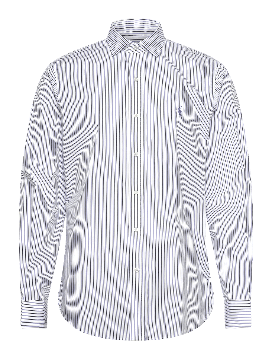 Polo Ralph Lauren - Custom Fit Striped Poplin Shirt - gestreifte hemden - 7241white blue mu - 1