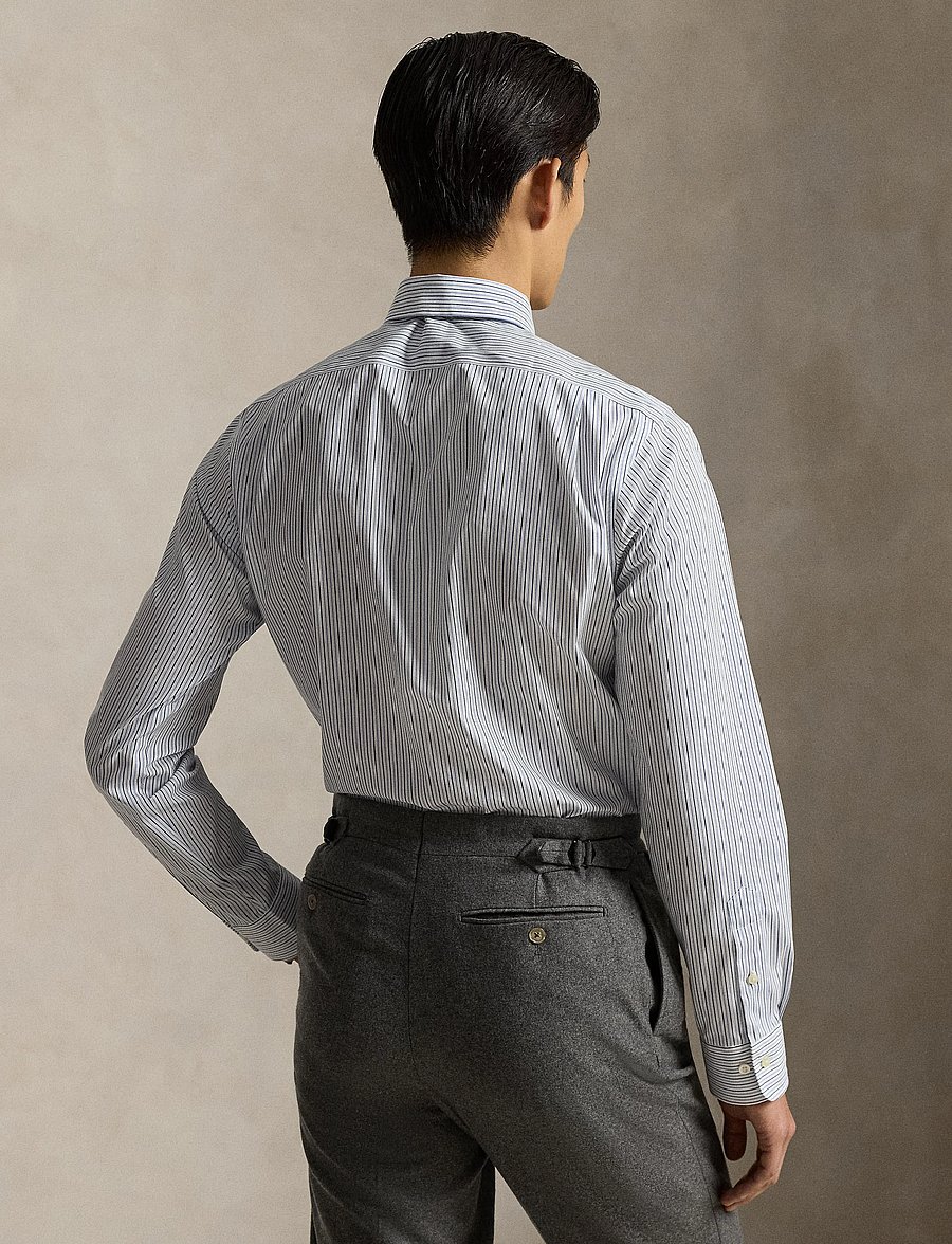Polo Ralph Lauren - Custom Fit Striped Poplin Shirt - gestreifte hemden - 7241white blue mu - 4