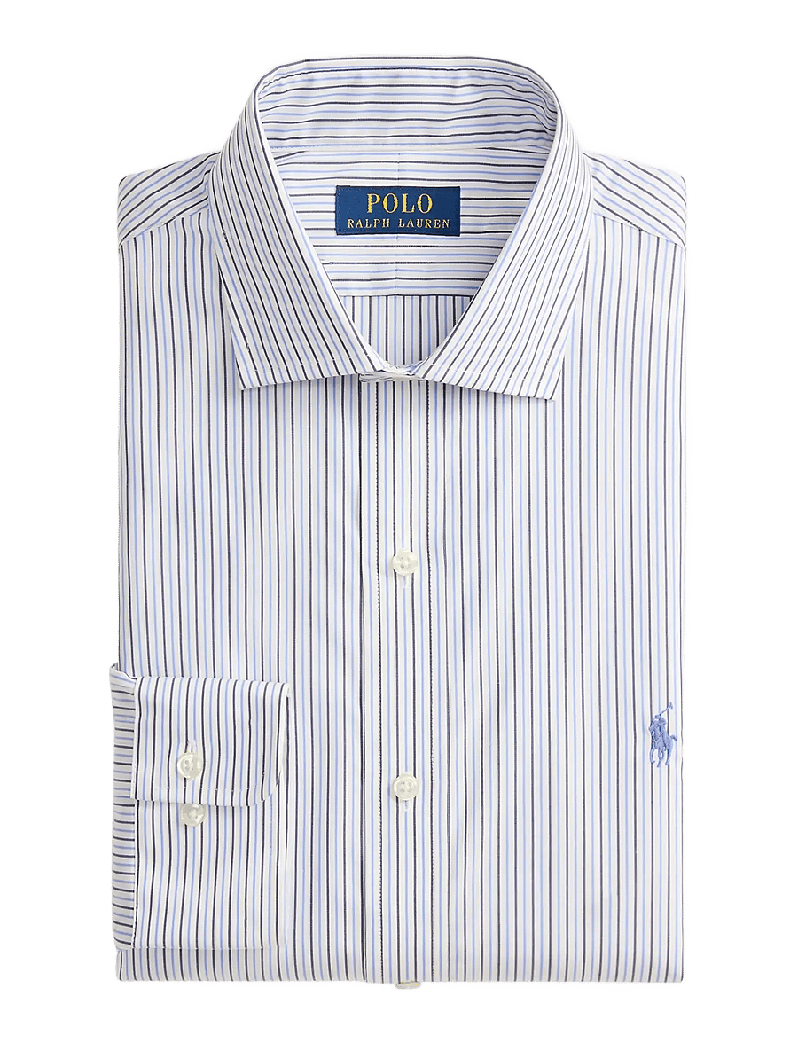 Polo Ralph Lauren - Custom Fit Striped Poplin Shirt - gestreifte hemden - 7241white blue mu - 3