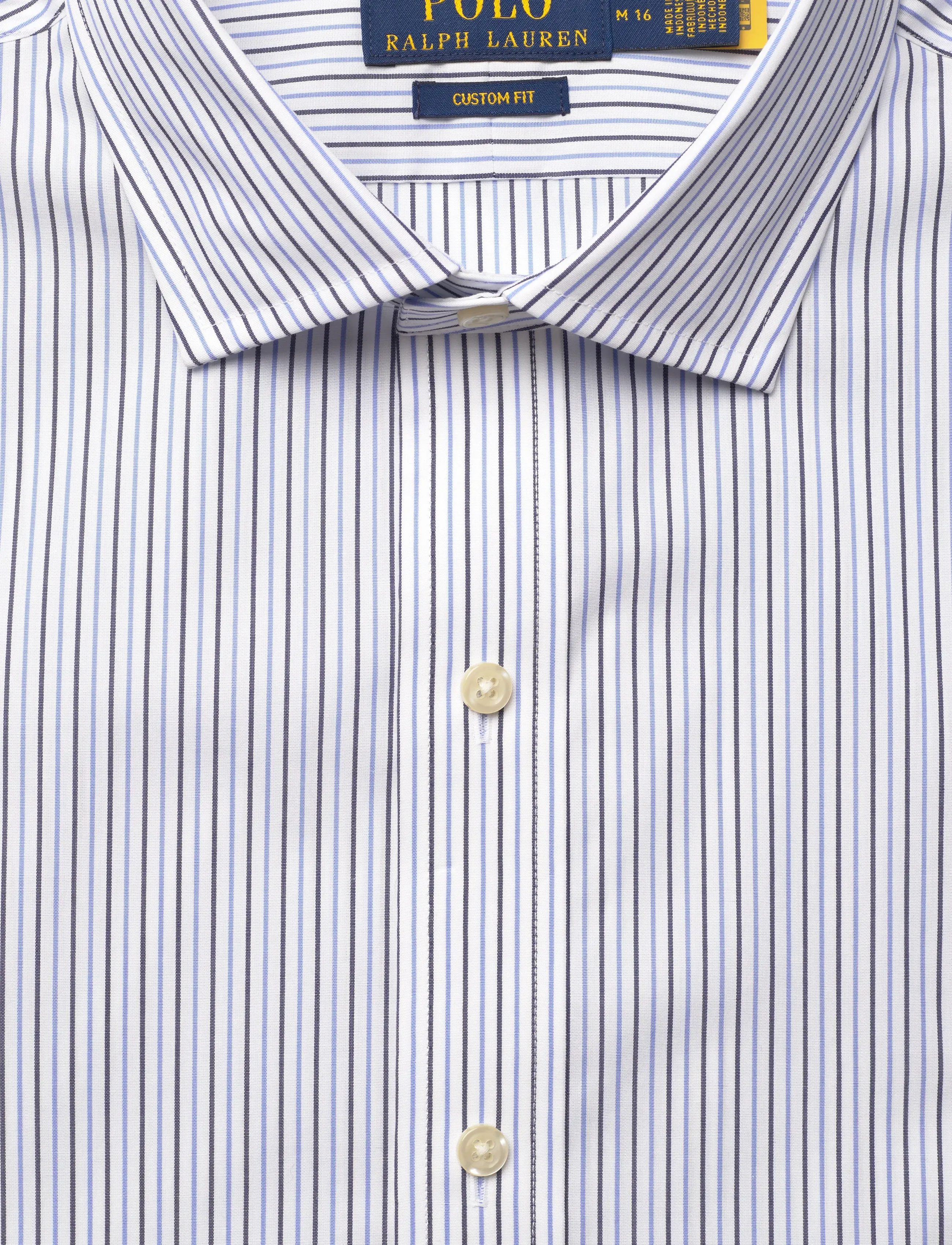 Polo Ralph Lauren - Custom Fit Striped Poplin Shirt - gestreifte hemden - 7241white blue mu - 5