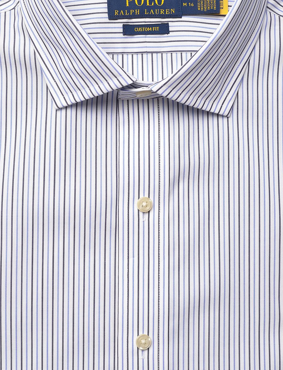 Polo Ralph Lauren - Custom Fit Striped Poplin Shirt - gestreifte hemden - 7241white blue mu - 5