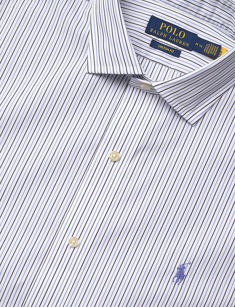 Polo Ralph Lauren - Custom Fit Striped Poplin Shirt - stribede skjorter - 7241white blue mu - 3