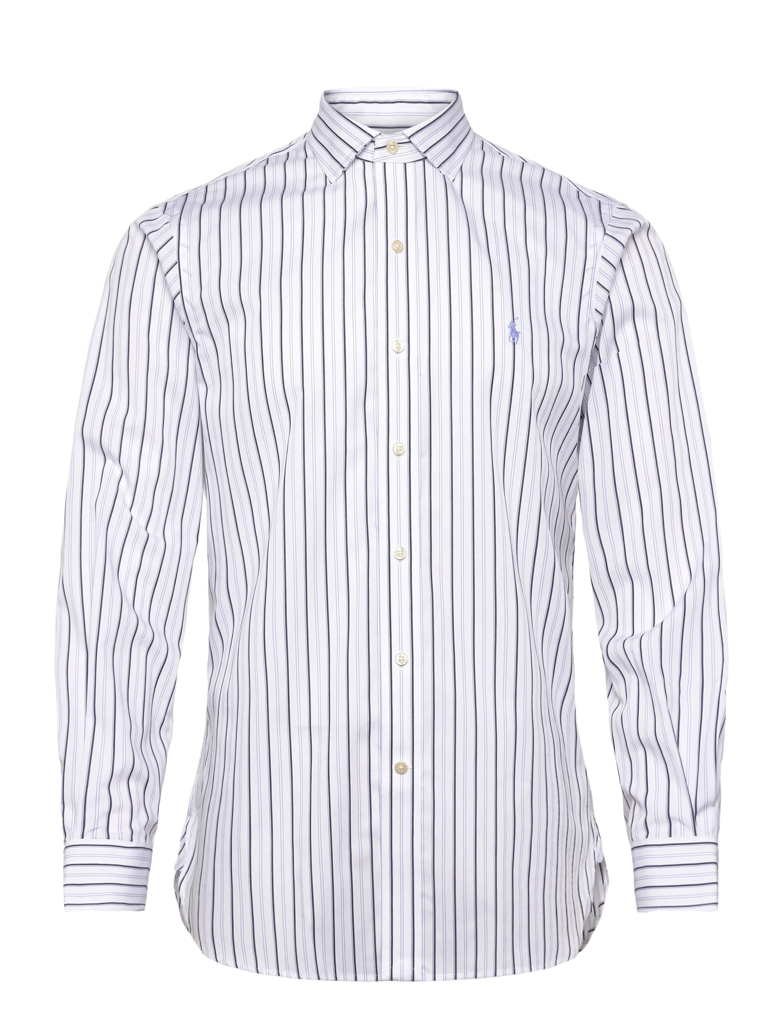 Custom Fit Striped Poplin Shirt - 7242 WHITE BLUE M