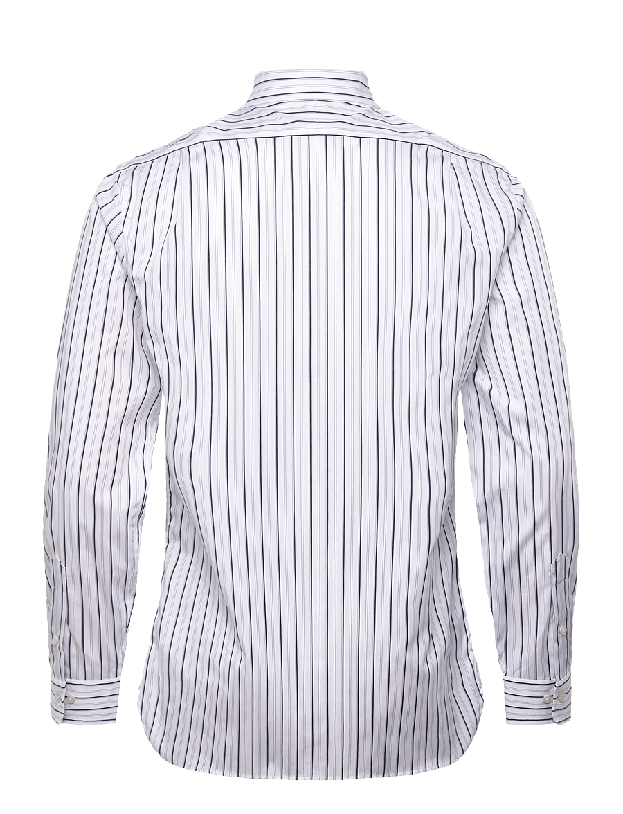 Polo Ralph Lauren - Custom Fit Striped Poplin Shirt - gestreifte hemden - 7242 white blue m - 1