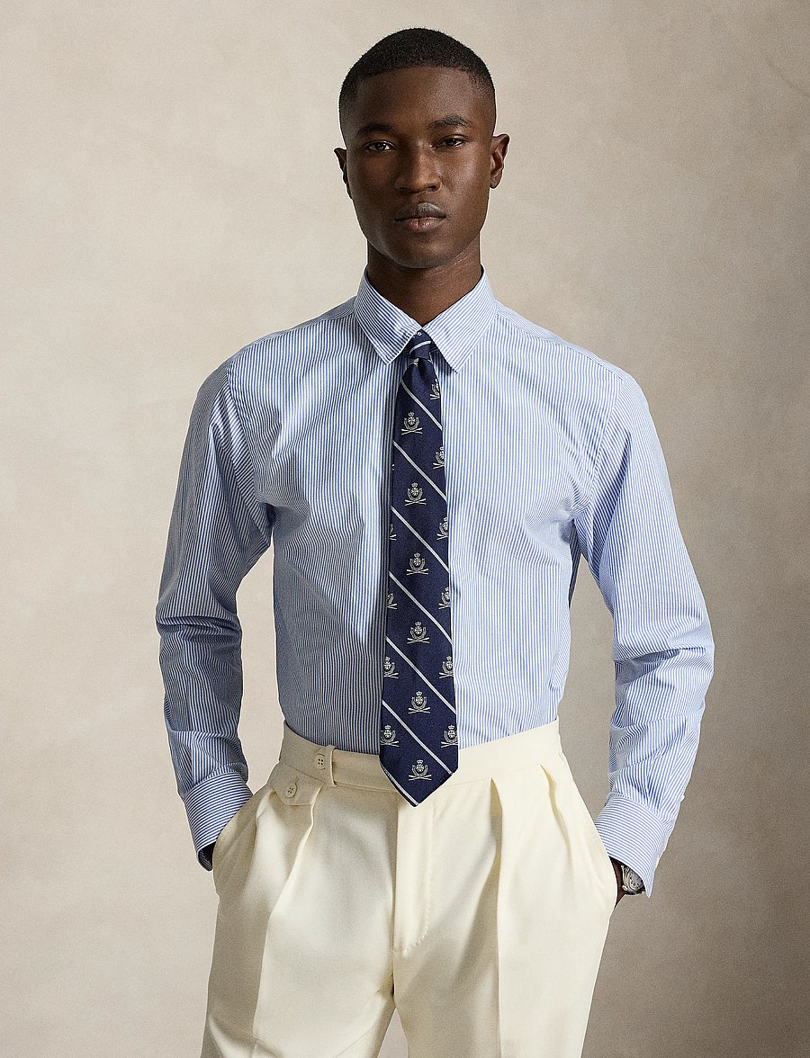 Polo Ralph Lauren - Custom Fit Striped Poplin Shirt - casual hemden - 6771 blue/white - 1