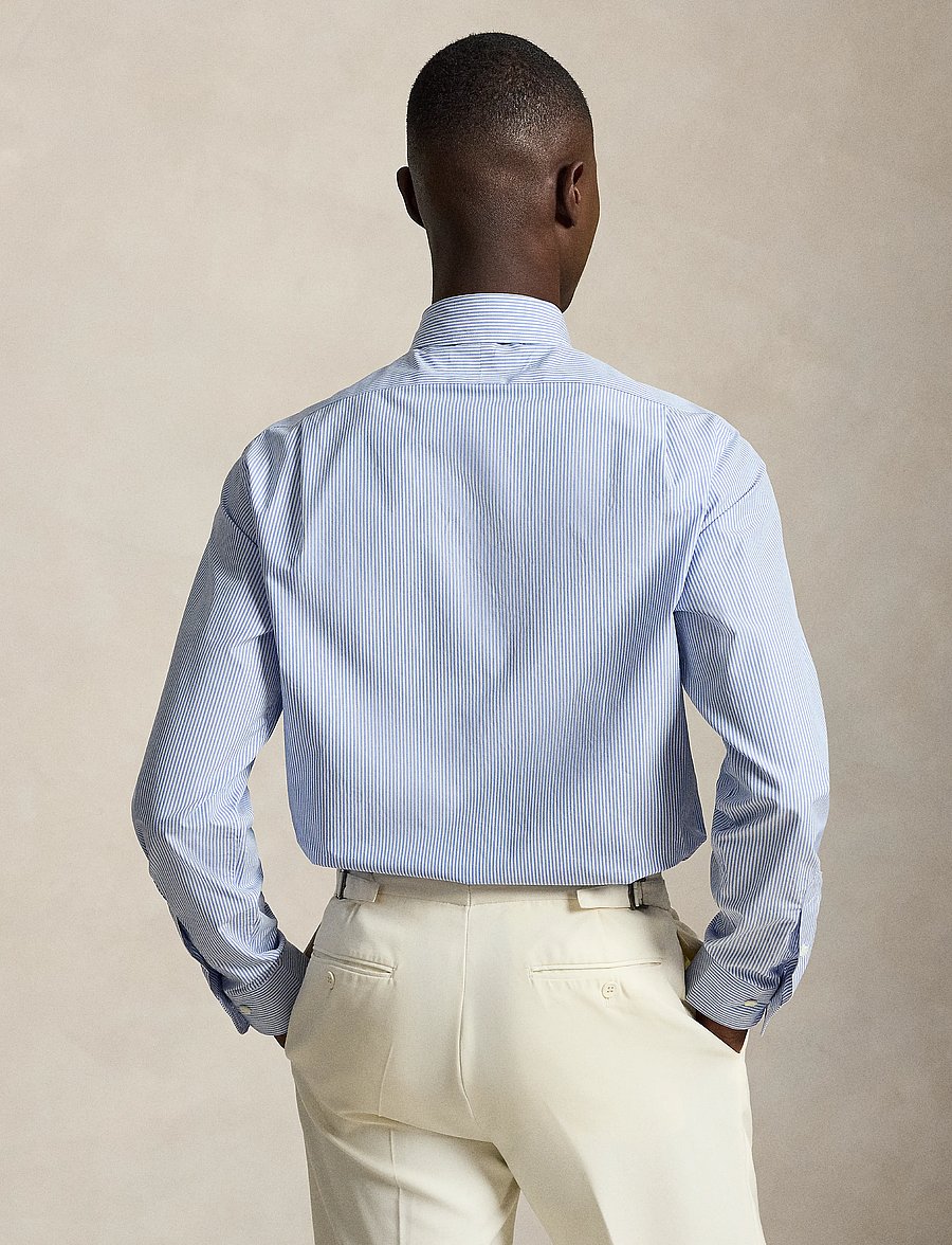 Polo Ralph Lauren - Custom Fit Striped Poplin Shirt - casual hemden - 6771 blue/white - 4