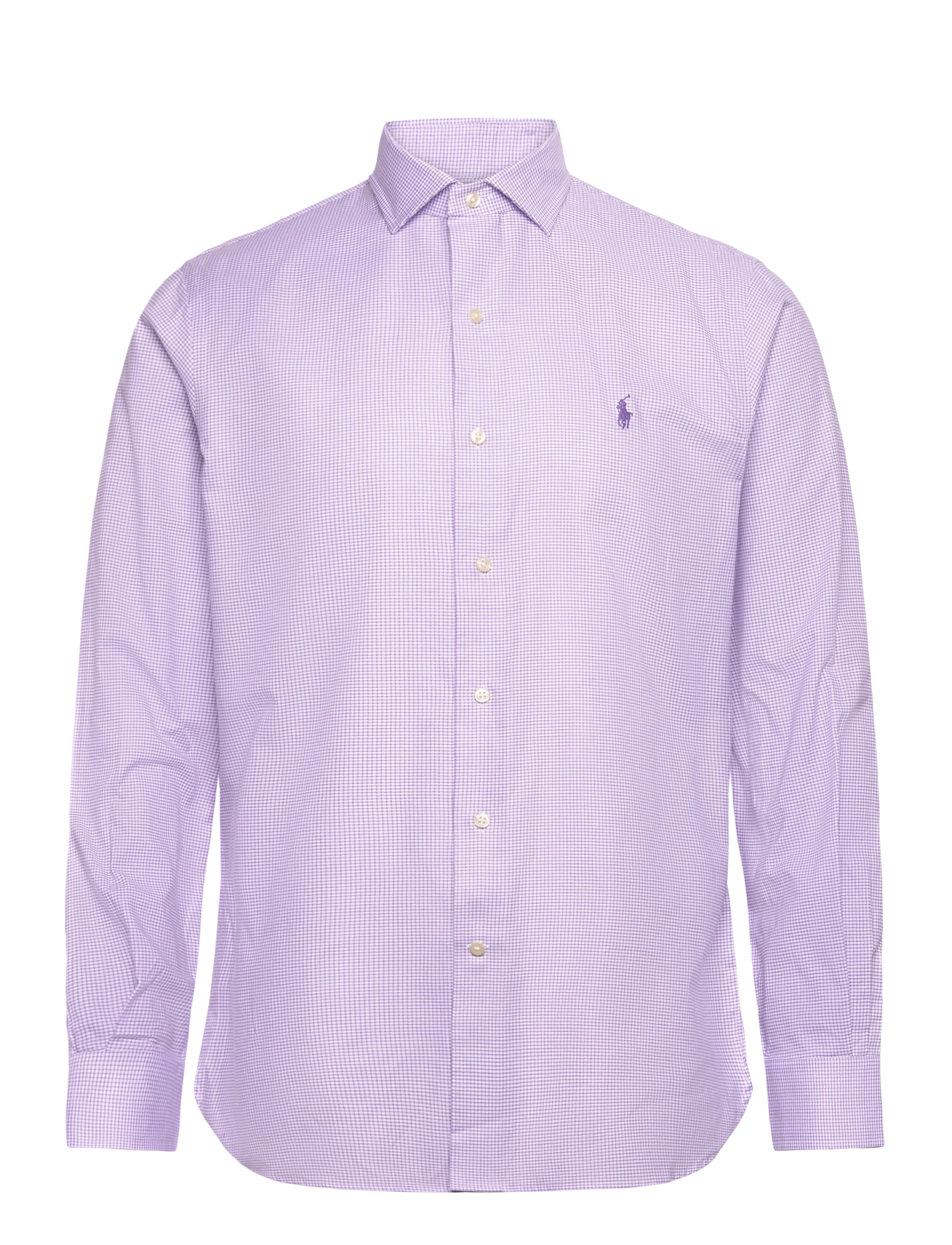 Polo Ralph Lauren Custom Fit Textured Shirt - Polo Ralph Lauren - 6844C WHITE PURPL / purple