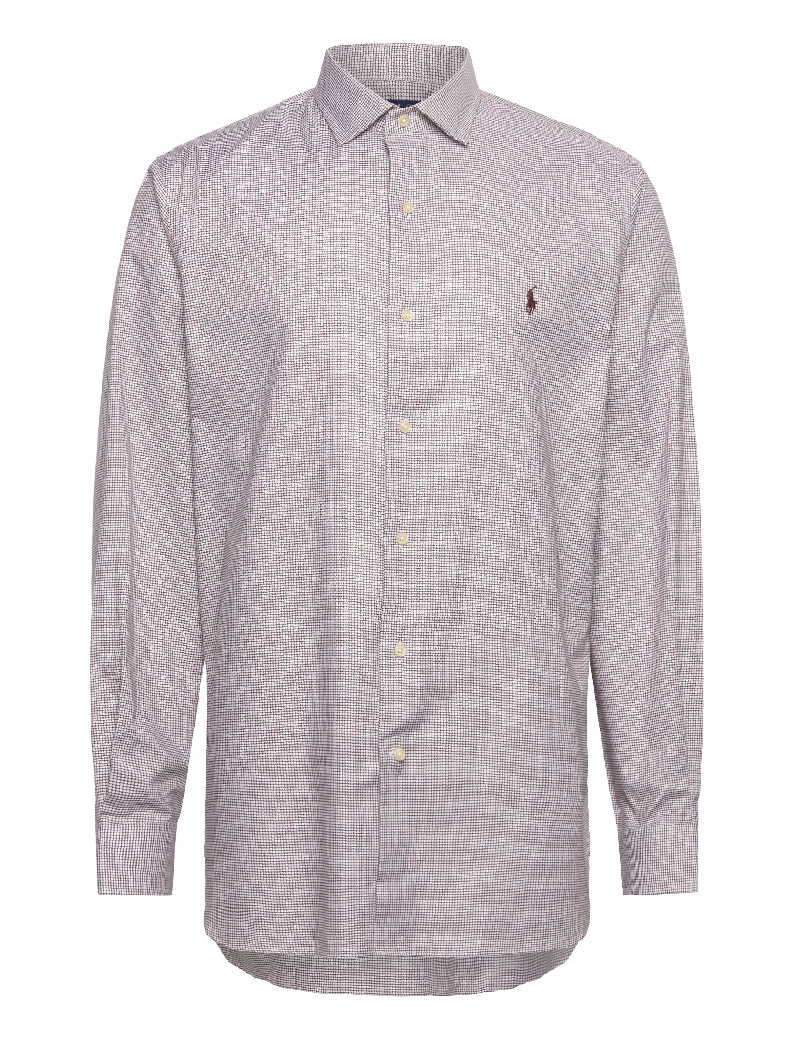 Custom Fit Textured Shirt - 6844E WHITE CHOCO