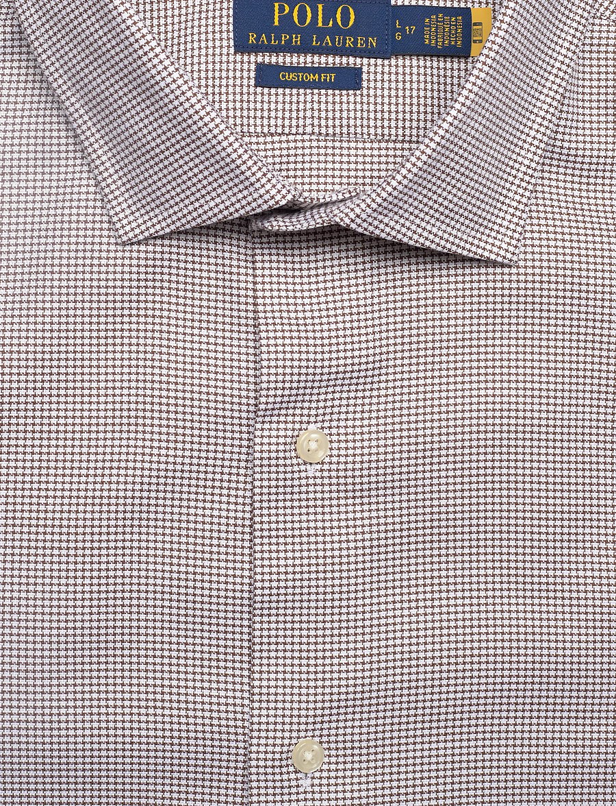 Polo Ralph Lauren - Custom Fit Textured Shirt - ternede skjorter - 6844e white choco - 2