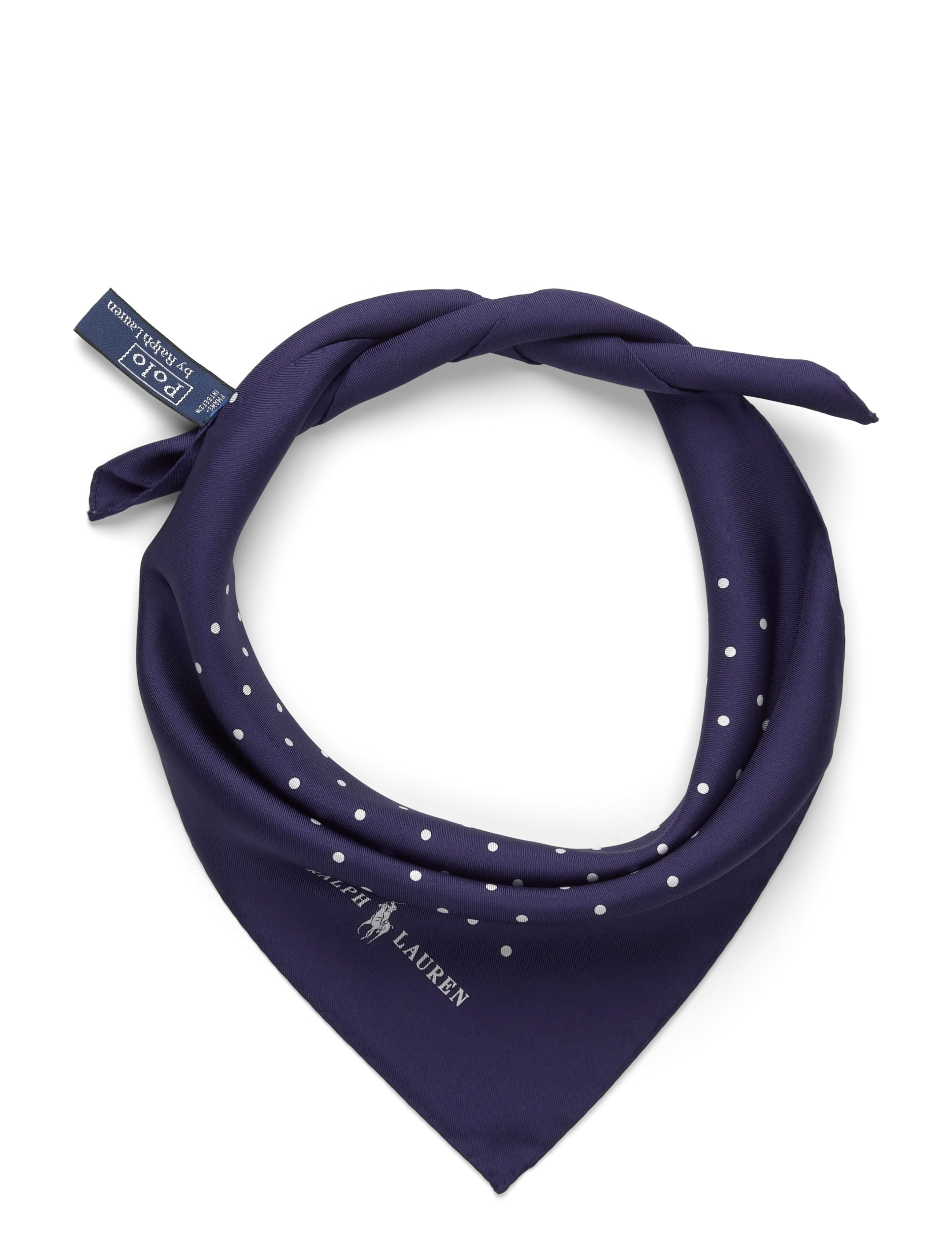 Polo Ralph Lauren Polka-Dot Silk Twill Bandanna - Accessories - NAVY / navy