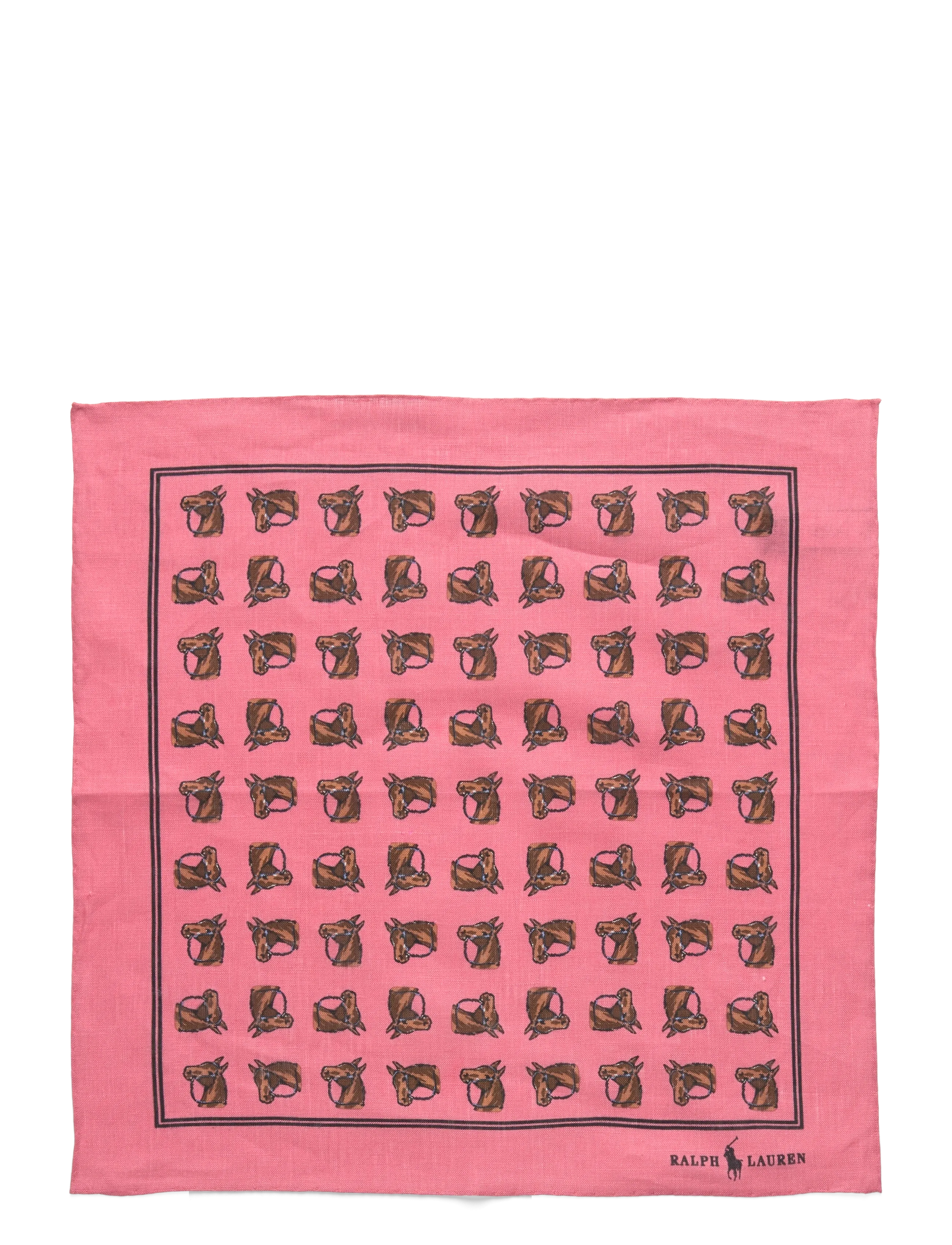 Polo Ralph Lauren Equestrian Linen Pocket Square - Tørklæder - PINK / pink/rose