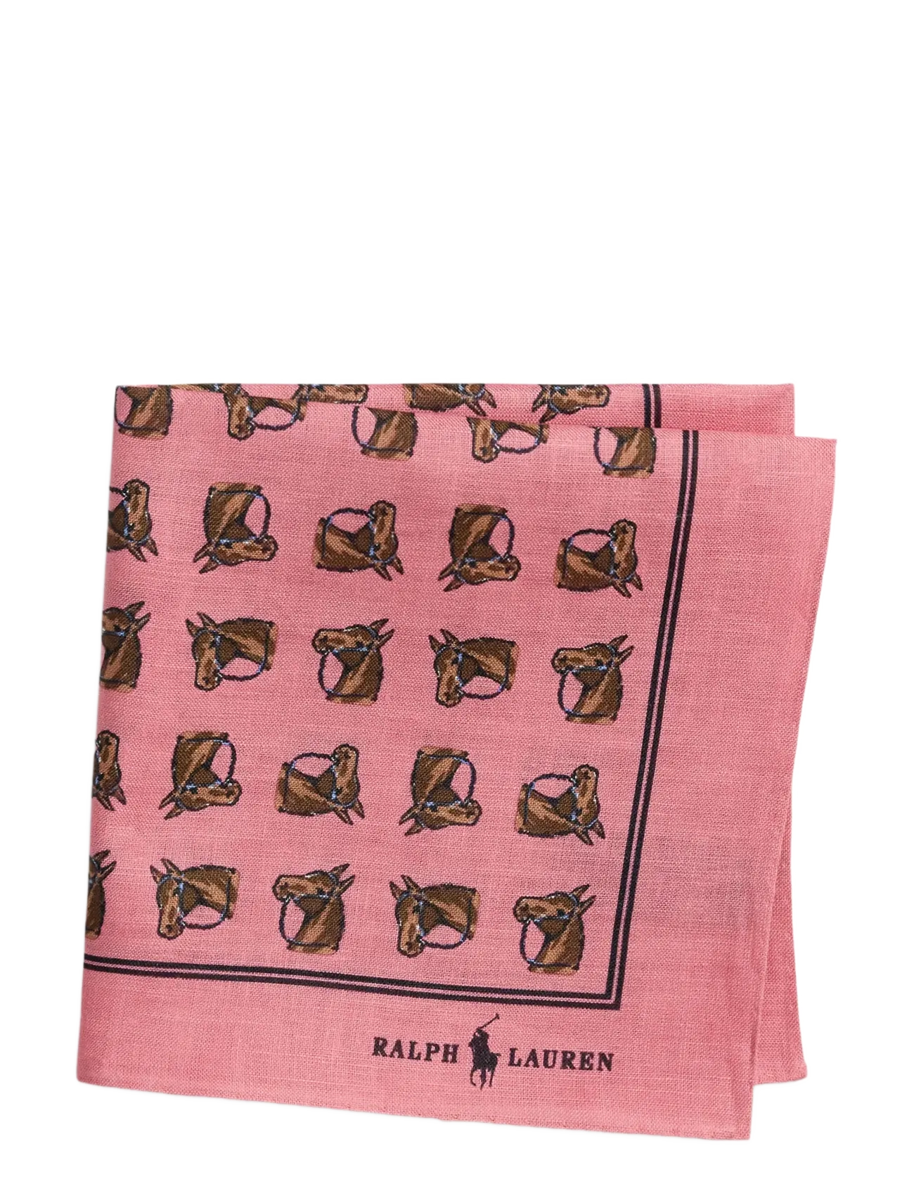 Polo Ralph Lauren Equestrian Linen Pocket Square - Accessoires - PINK / pink/rose