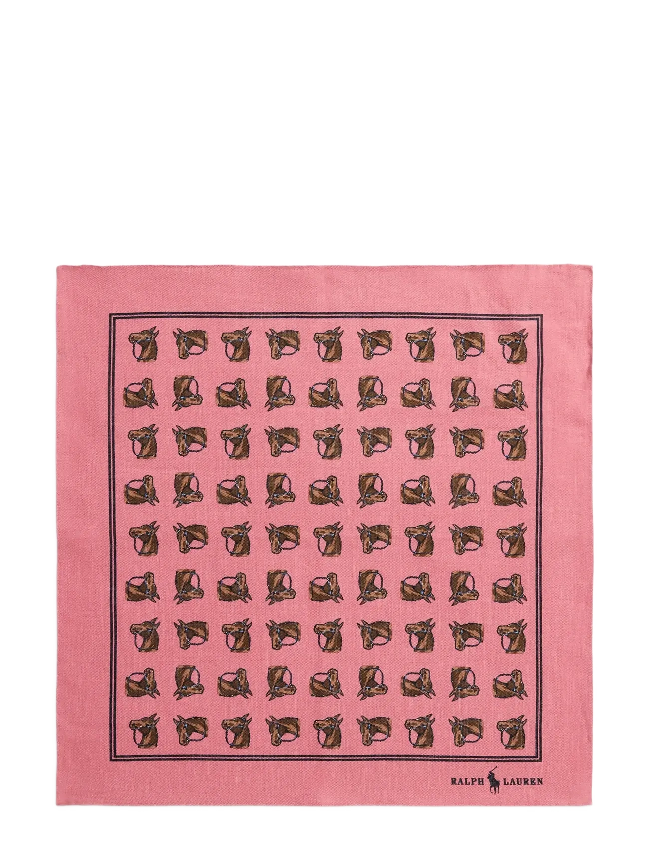 Polo Ralph Lauren - Equestrian Linen Pocket Square - tynde tørklæder - pink - 1