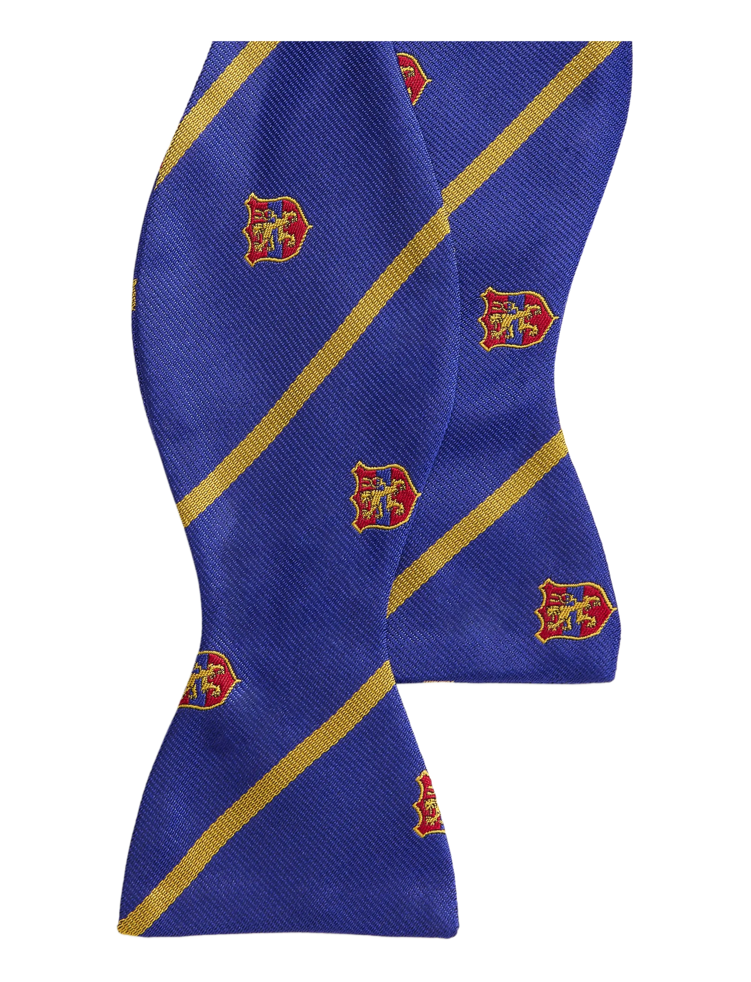 POLO RALPH LAUREN Gestreift Silk Club Bow Tie Blau - One Size - Herren