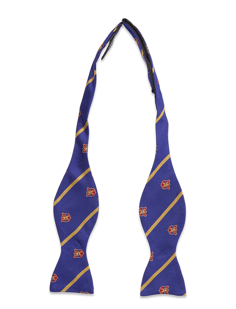 Polo Ralph Lauren - Striped Silk Club Bow Tie - flugor - royal - 0