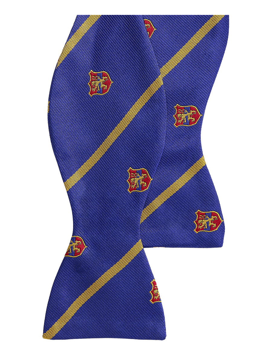 Polo Ralph Lauren - Striped Silk Club Bow Tie - fliegen - royal - 0