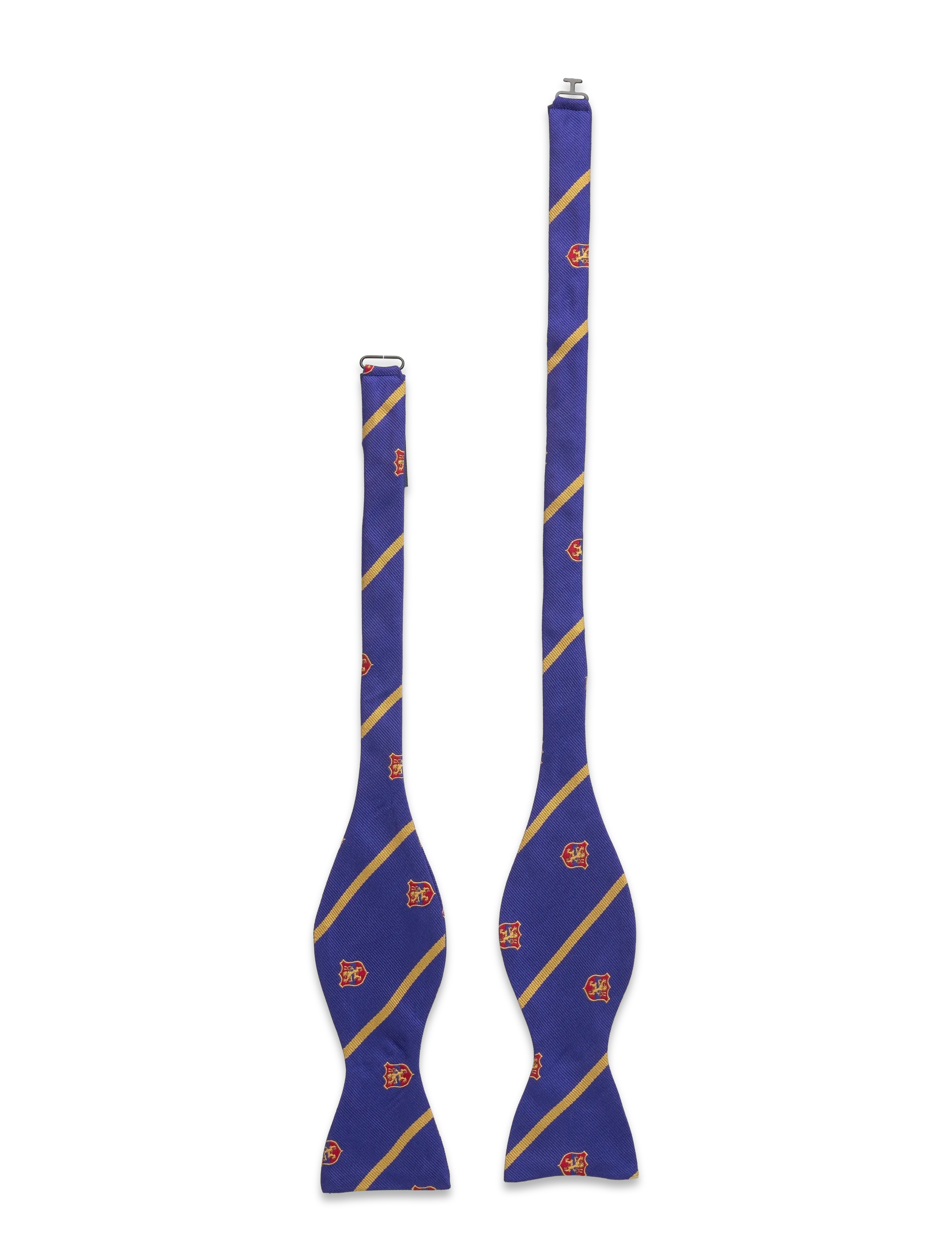 Polo Ralph Lauren - Striped Silk Club Bow Tie - fliegen - royal - 1