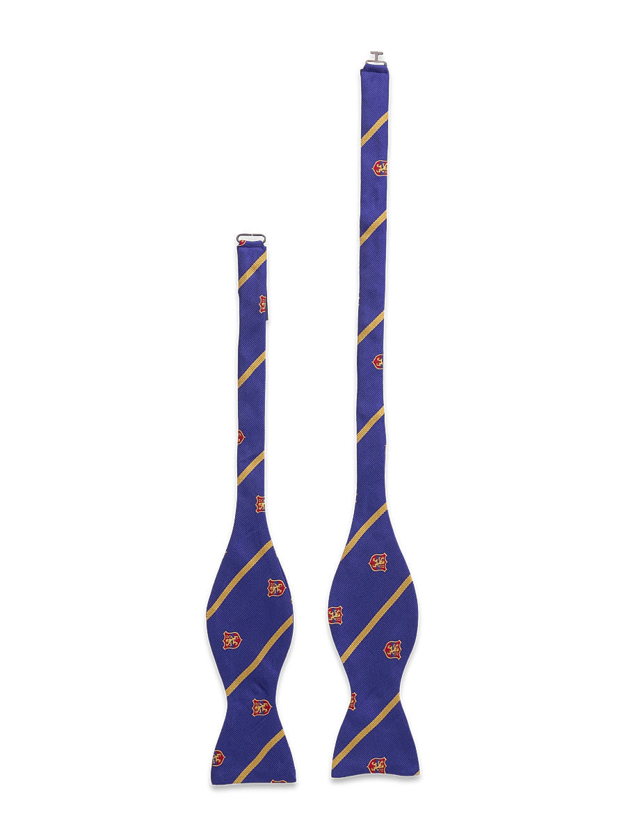 Polo Ralph Lauren - Striped Silk Club Bow Tie - fliegen - royal - 1