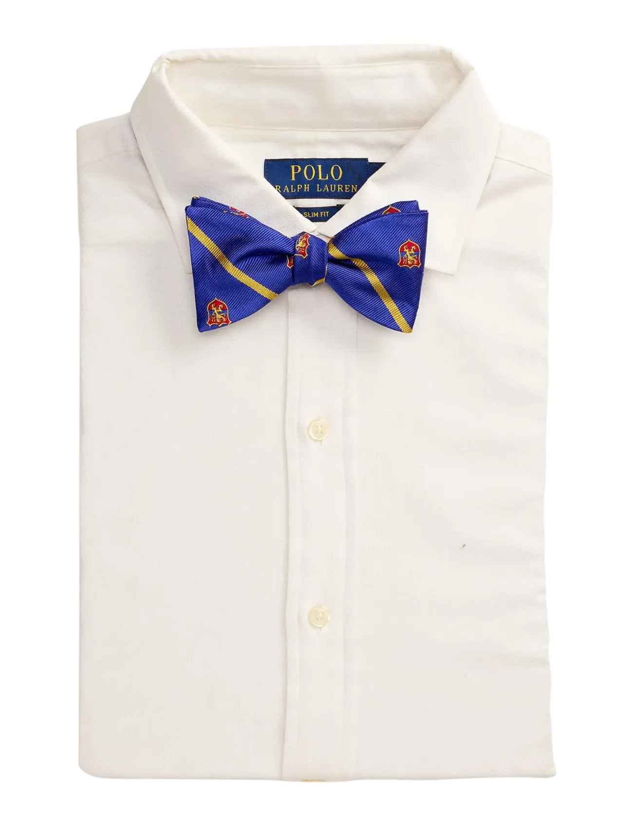 Polo Ralph Lauren - Striped Silk Club Bow Tie - fliegen - royal - 2