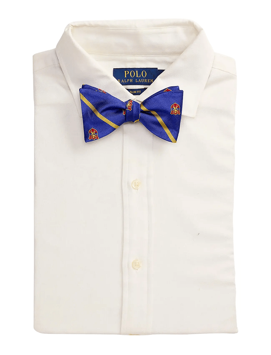 Polo Ralph Lauren - Striped Silk Club Bow Tie - fliegen - royal - 2