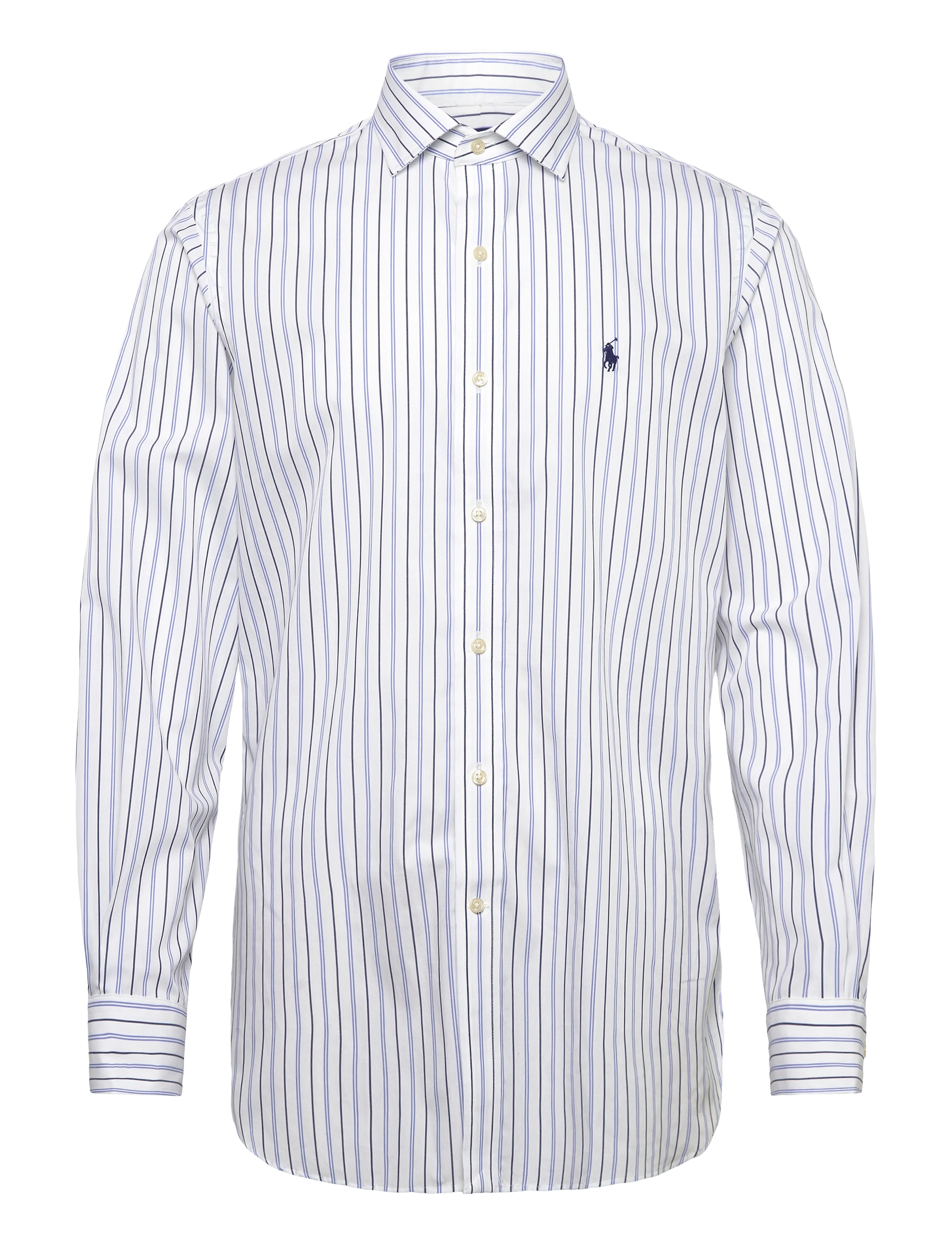 Polo Ralph Lauren Custom Fit Striped Poplin Shirt - Nach Stil kaufen - 7300 WHITE BLUE M / blue