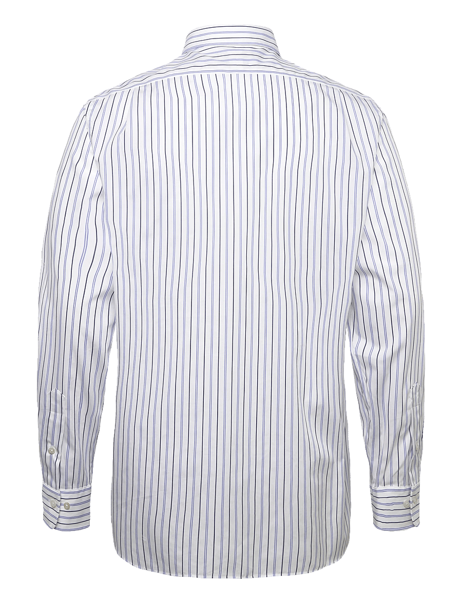 Polo Ralph Lauren - Custom Fit Striped Poplin Shirt - gestreifte hemden - 7300 white blue m - 1
