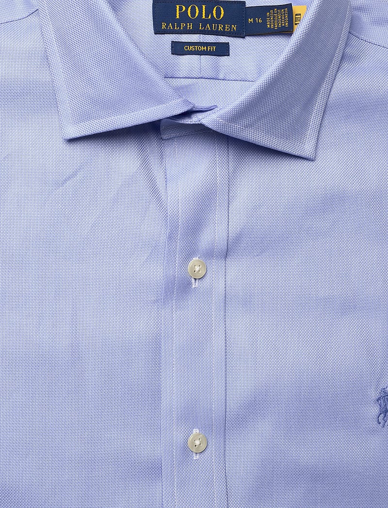 Polo Ralph Lauren - Custom Fit Textured Shirt - oxford-kauluspaidat - 7184a light blue - 2