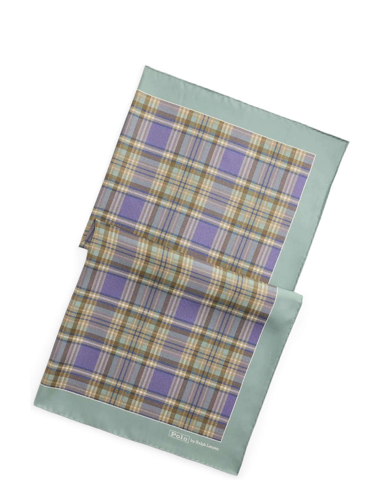 Polo Ralph Lauren Plaid Silk Square Scarf, One Size, Scarves, Grün - Lightweight Männerswear