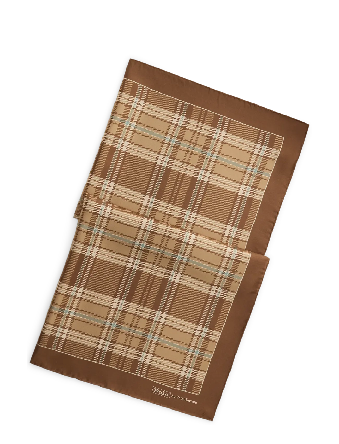 Polo Ralph Lauren Plaid Silk Square Scarf - Streetstyle - BROWN MULTI / brown
