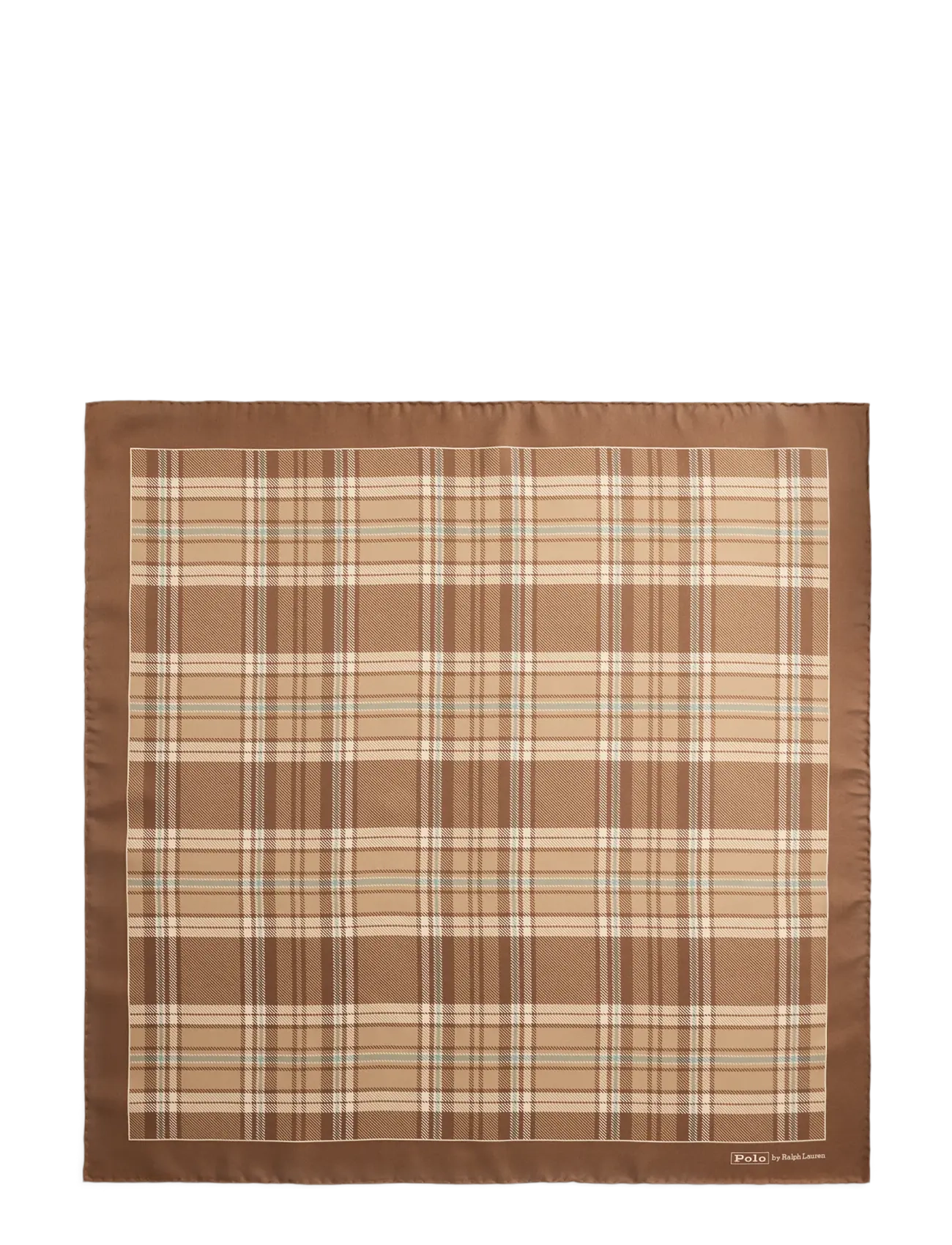 Polo Ralph Lauren - Plaid Silk Square Scarf - tynde tørklæder - brown multi - 1