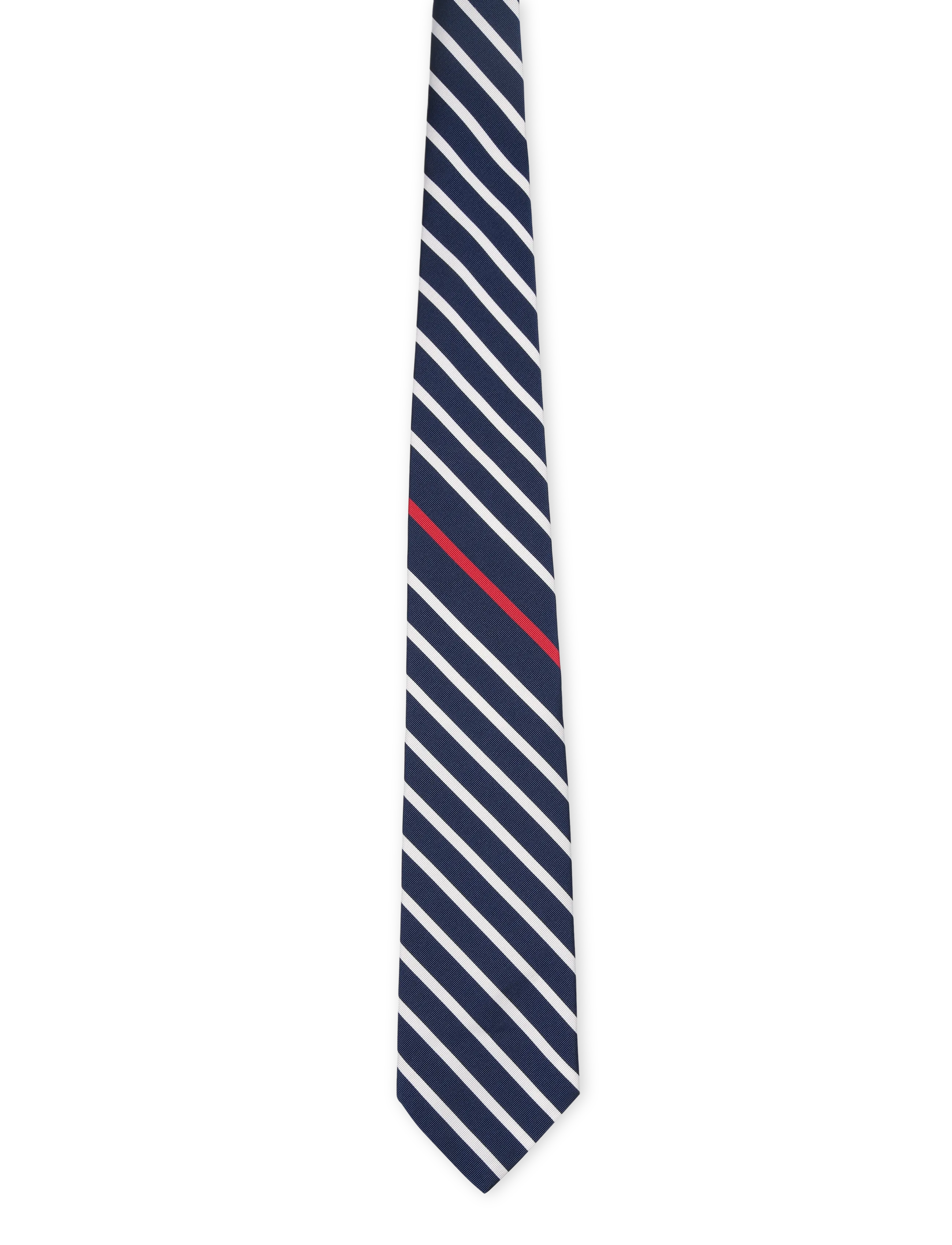 Polo Ralph Lauren - Striped Silk-Cotton Mogador Tie - slipsar - navy/white - 0