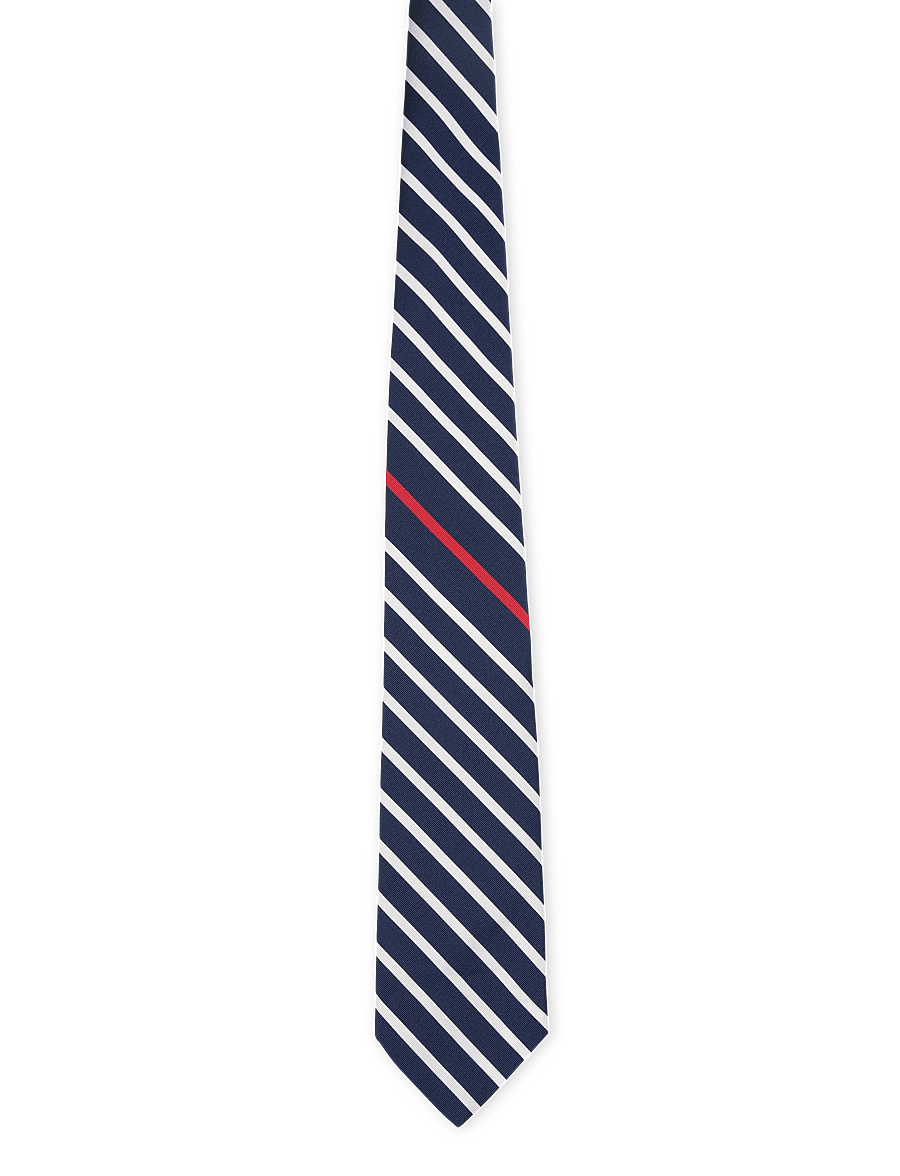 Polo Ralph Lauren - Striped Silk-Cotton Mogador Tie - slipsar - navy/white - 0