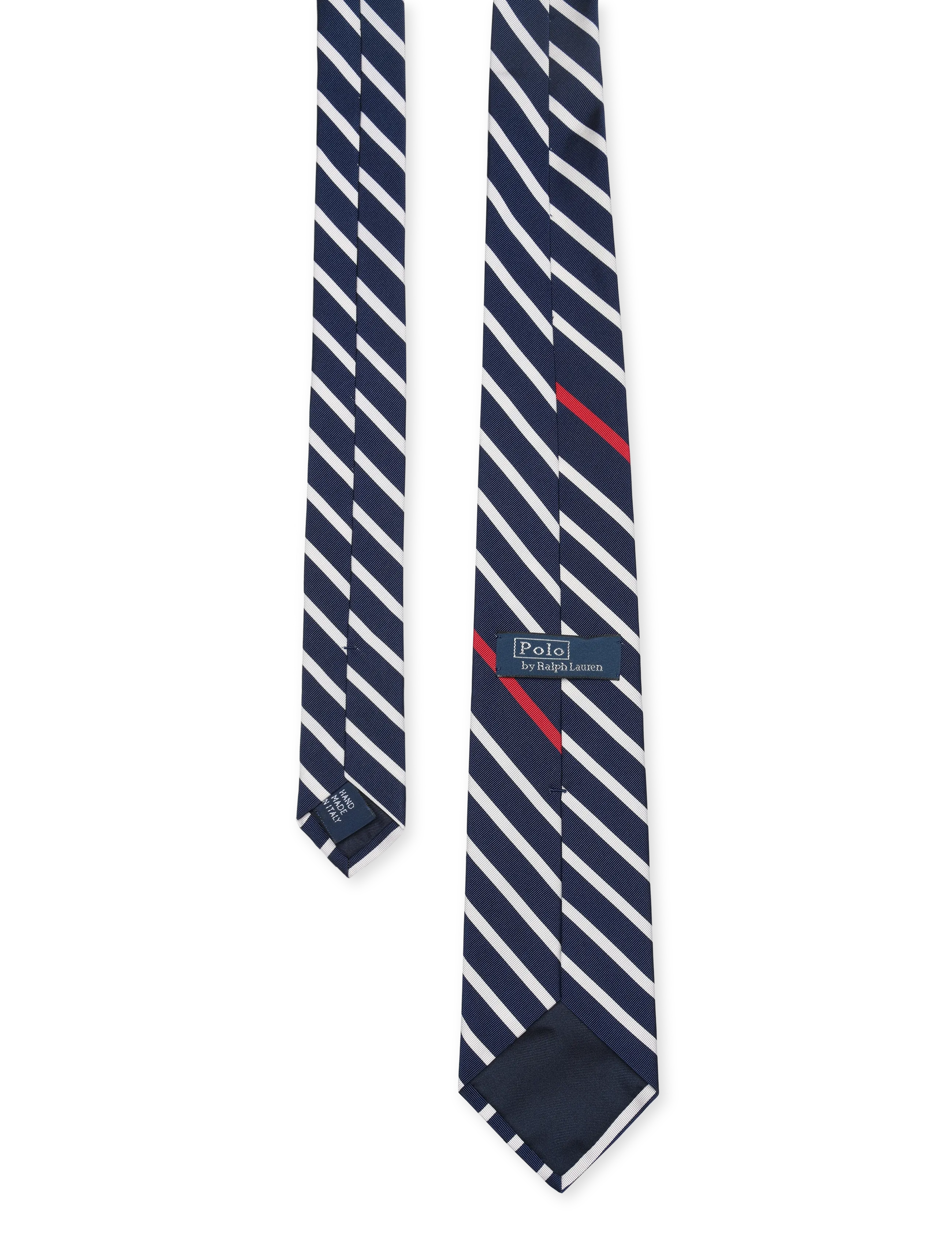 Polo Ralph Lauren - Striped Silk-Cotton Mogador Tie - slipsar - navy/white - 1
