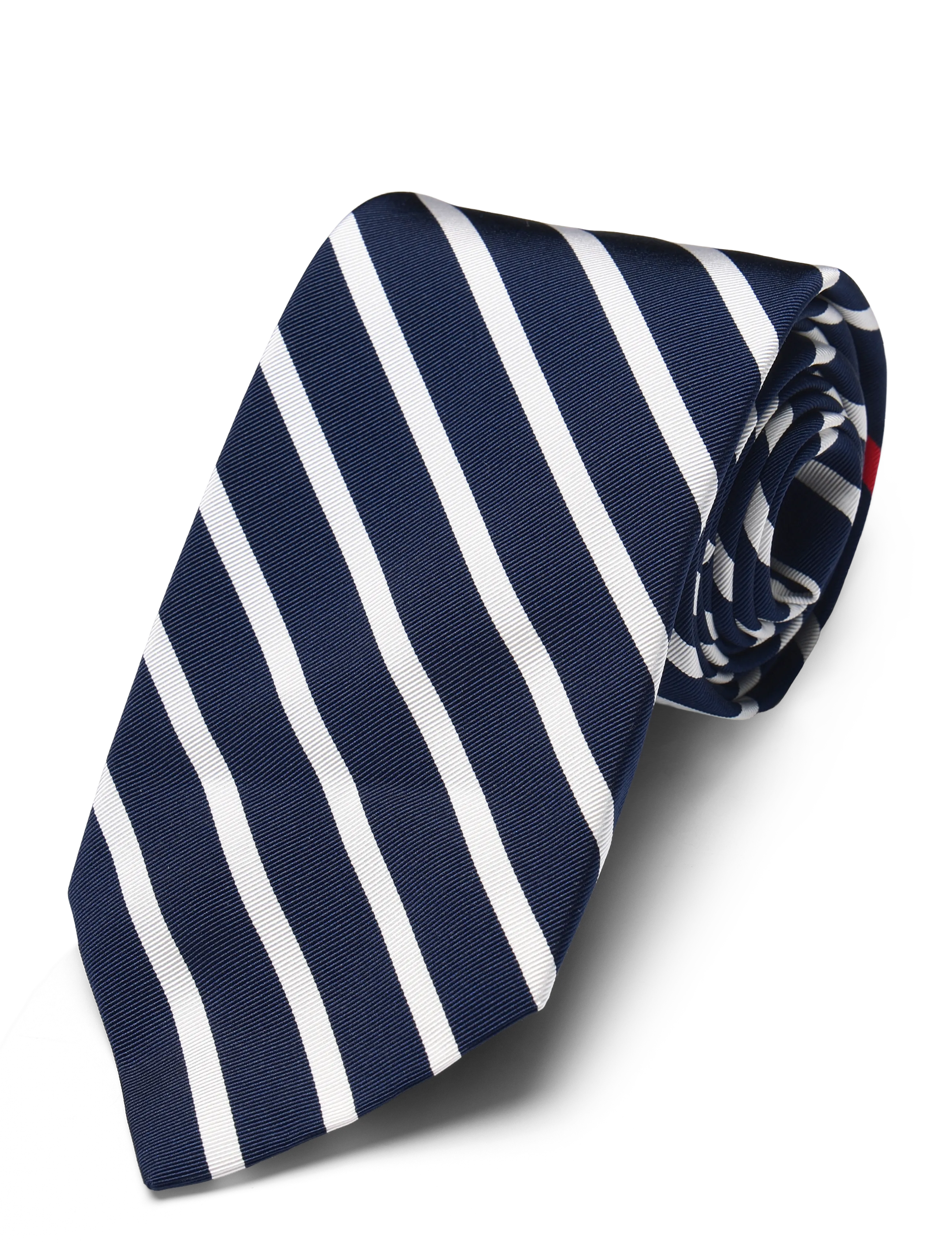Polo Ralph Lauren - Striped Silk-Cotton Mogador Tie - slipsar - navy/white - 3